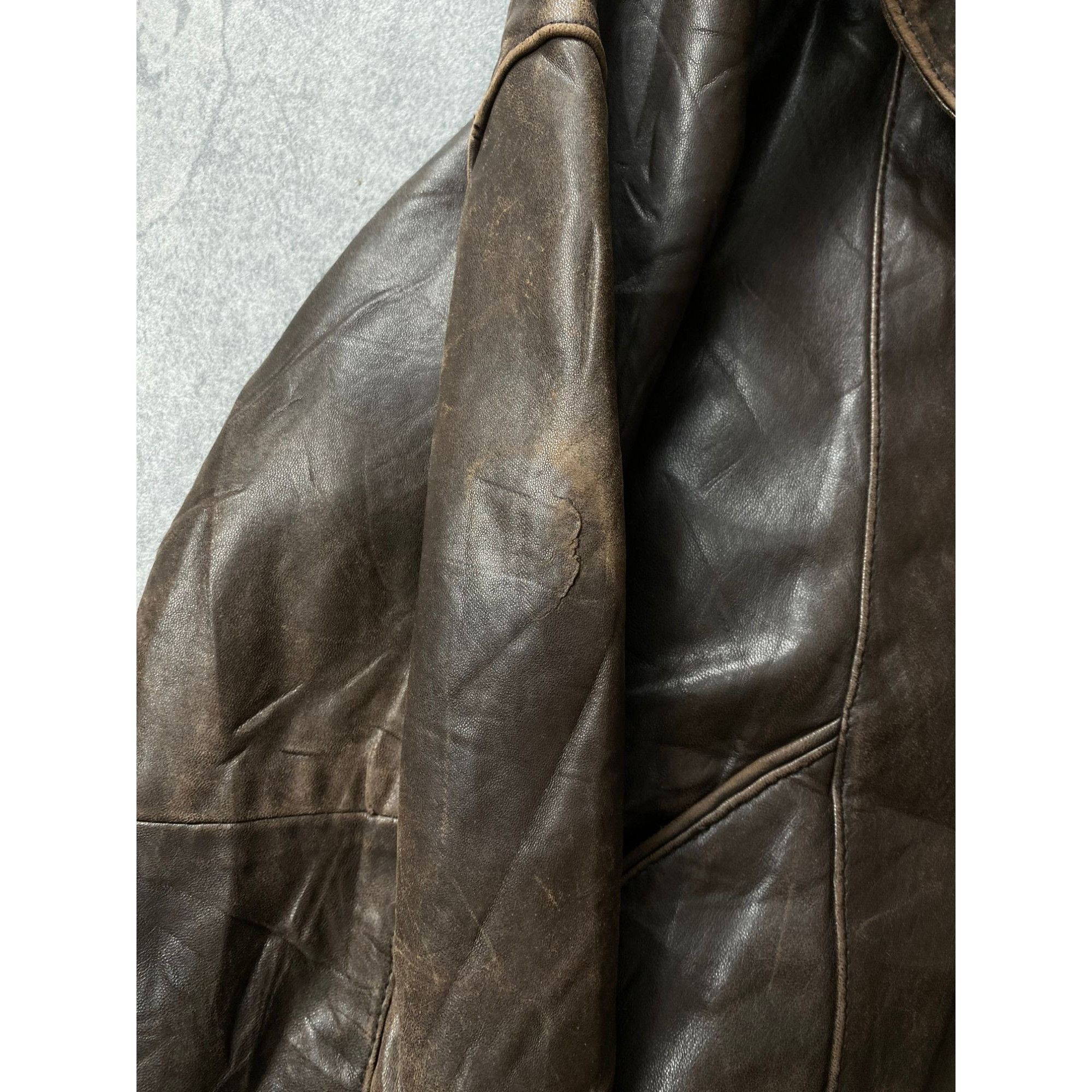 Vintage Vintage Raffaelo Jacket Brown Leather Coat Size US M / EU 48-50 / 2 - 4 Thumbnail