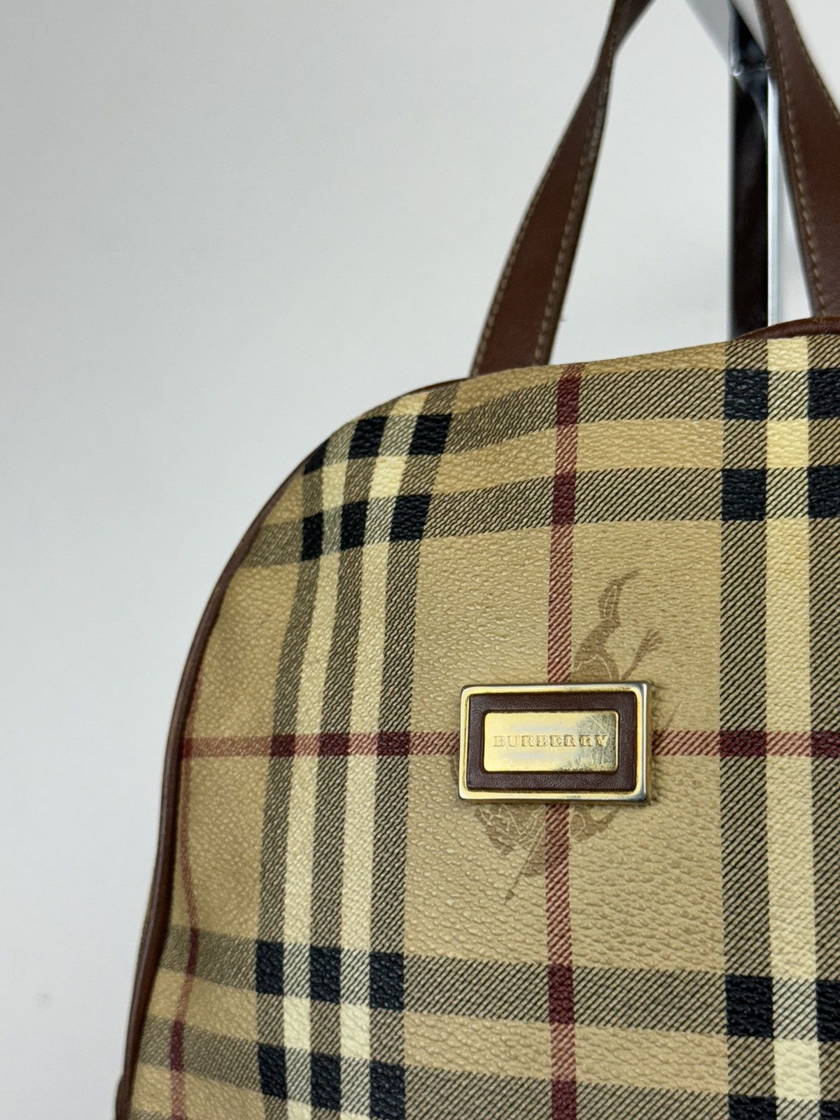 Burberry Leather backpack Burberry Nova Check y2k original item Size ONE SIZE - 3 Thumbnail