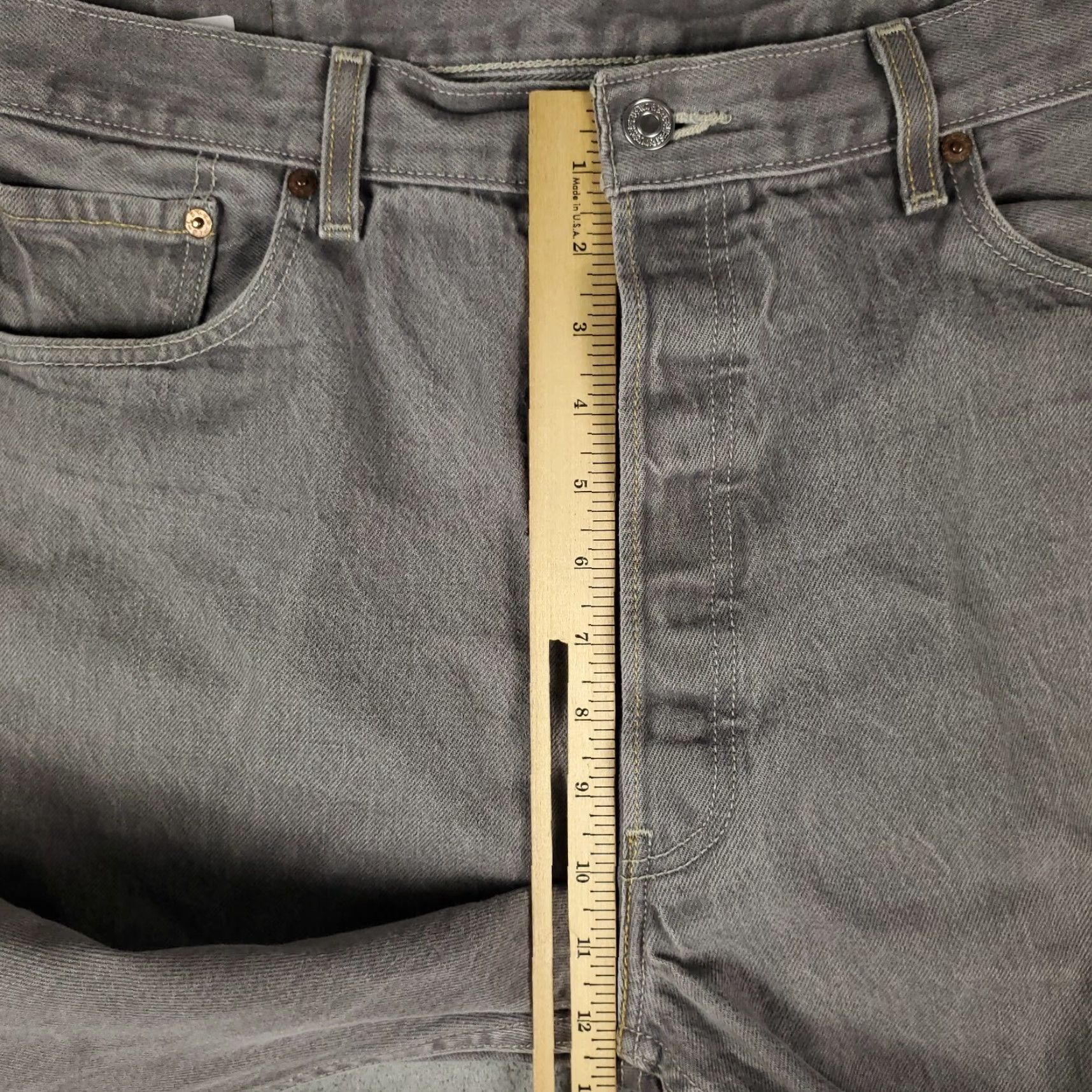 Levi's Levi's 501 Jeans Mens Regular Size 40x30 Gray Straight Leg Denim Pants Size US 40 / EU 56 - 5 Thumbnail