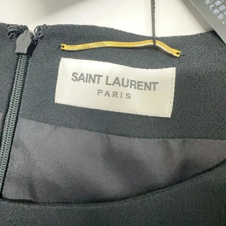 Saint Laurent Paris Saint Laurent Black Flared Long Sleeve Dress -2507 Size S / US 4 / IT 40 - 5 Thumbnail