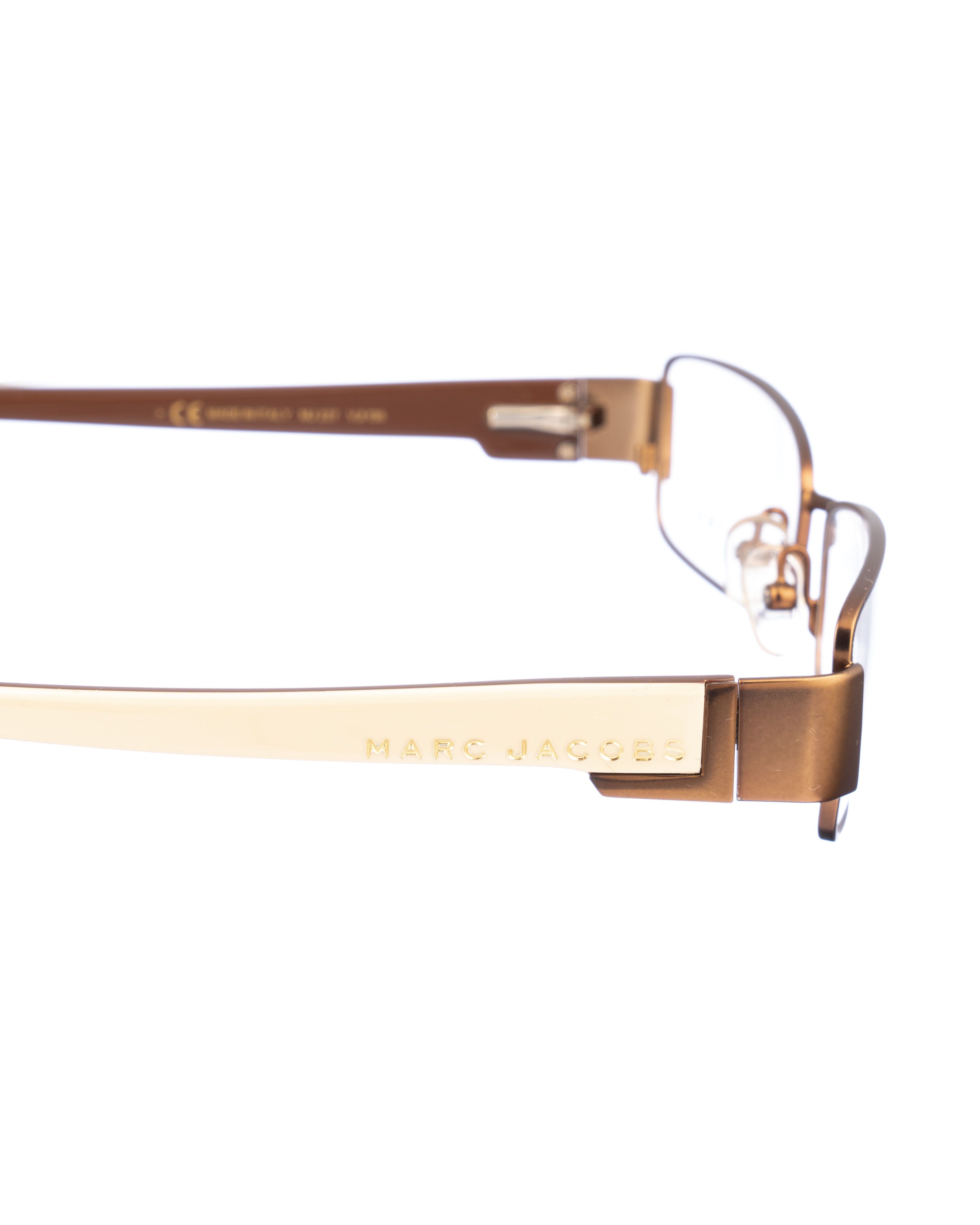 Marc Jacobs Marc Jacobs 00s Beige Brown Rectangular Glasses Size ONE SIZE - 3 Thumbnail