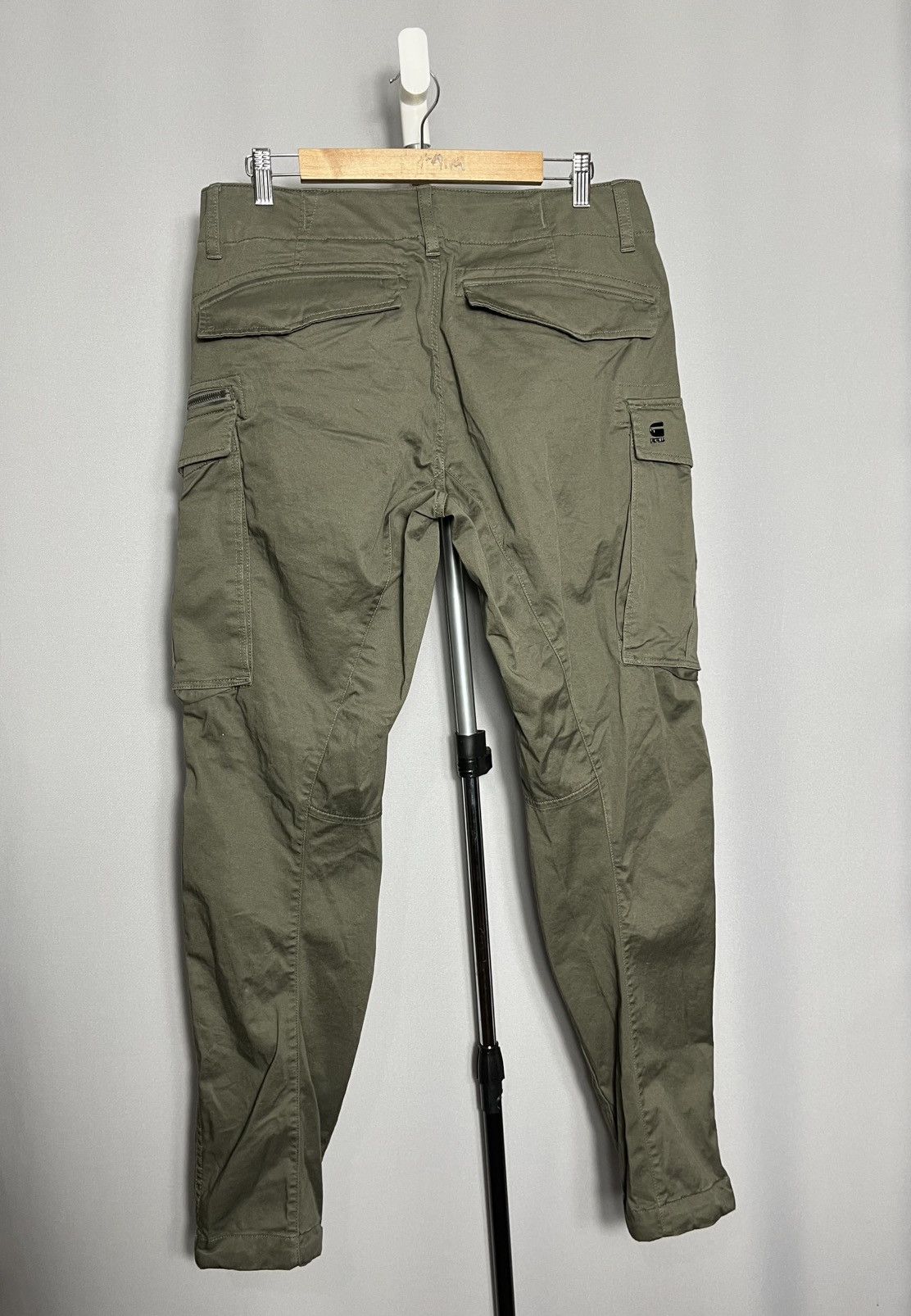 G-Star Rovic Zip 3D Regular Tapered G-Star RAW Khaki Mens pants Size US 34 / EU 50 - 3 Thumbnail