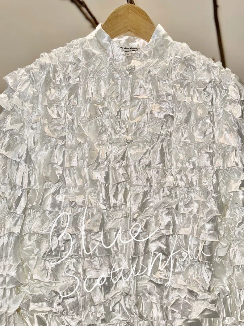 Comme des Garcons Comme Des Garcons Glossy satin lace Mandarin top Size M / US 6-8 / IT 42-44 - 7 Thumbnail