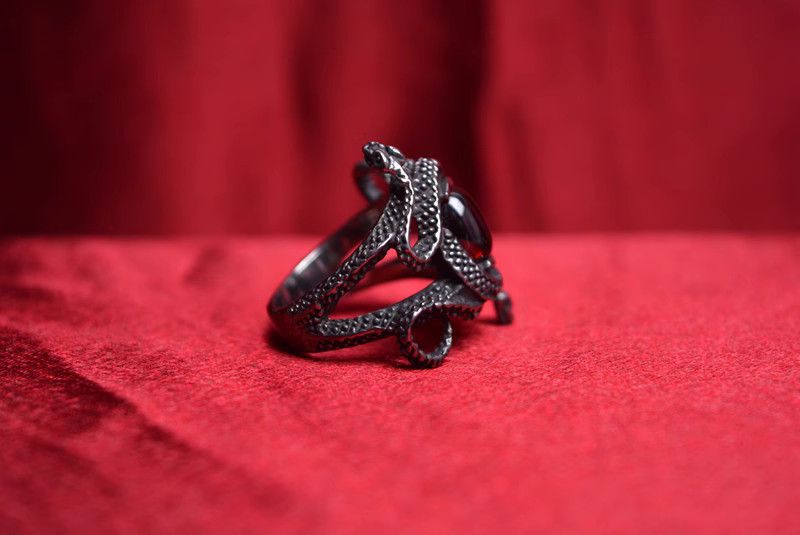 Jewelry Snake Rare Jewelry Rings Open Size Chrome Ring (Size 7-13) Size ONE SIZE - 3 Thumbnail
