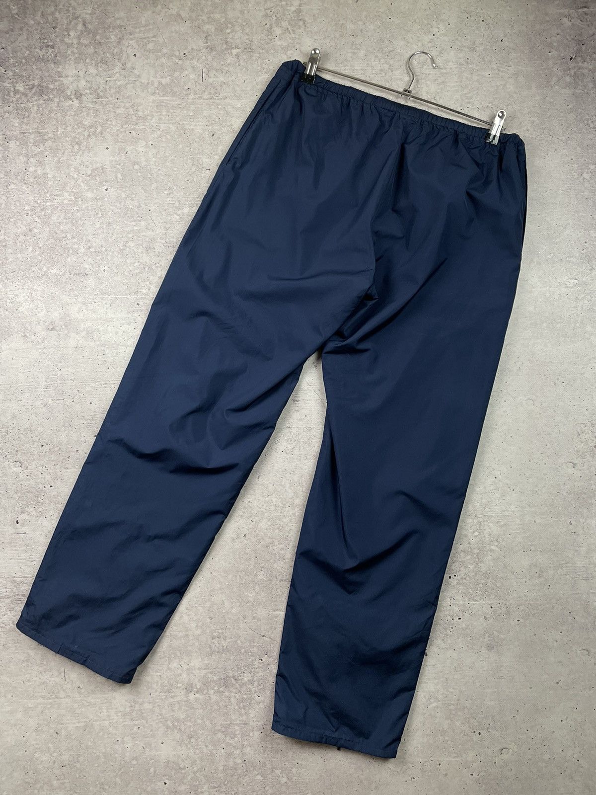 Nike × Vintage Vintage Nike Track Pants Navy Blue Nylon Joggers Y2k Size US 33 - 6 Thumbnail
