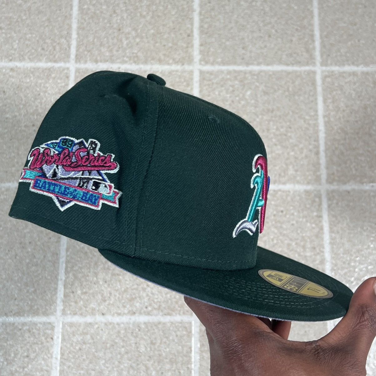 New Era NEW ERA OAKLAND ATHLETICS GREEN 59FIFTY FITTED HAT 7 7/8 Size ONE SIZE - 3 Thumbnail