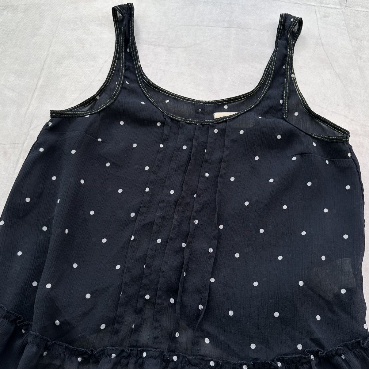Abercrombie & Fitch Hollister Cute Dot Babydoll Top Blouse Mesh Cop Copine Vibe Size XS / US 0-2 / IT 36-38 - 7 Thumbnail