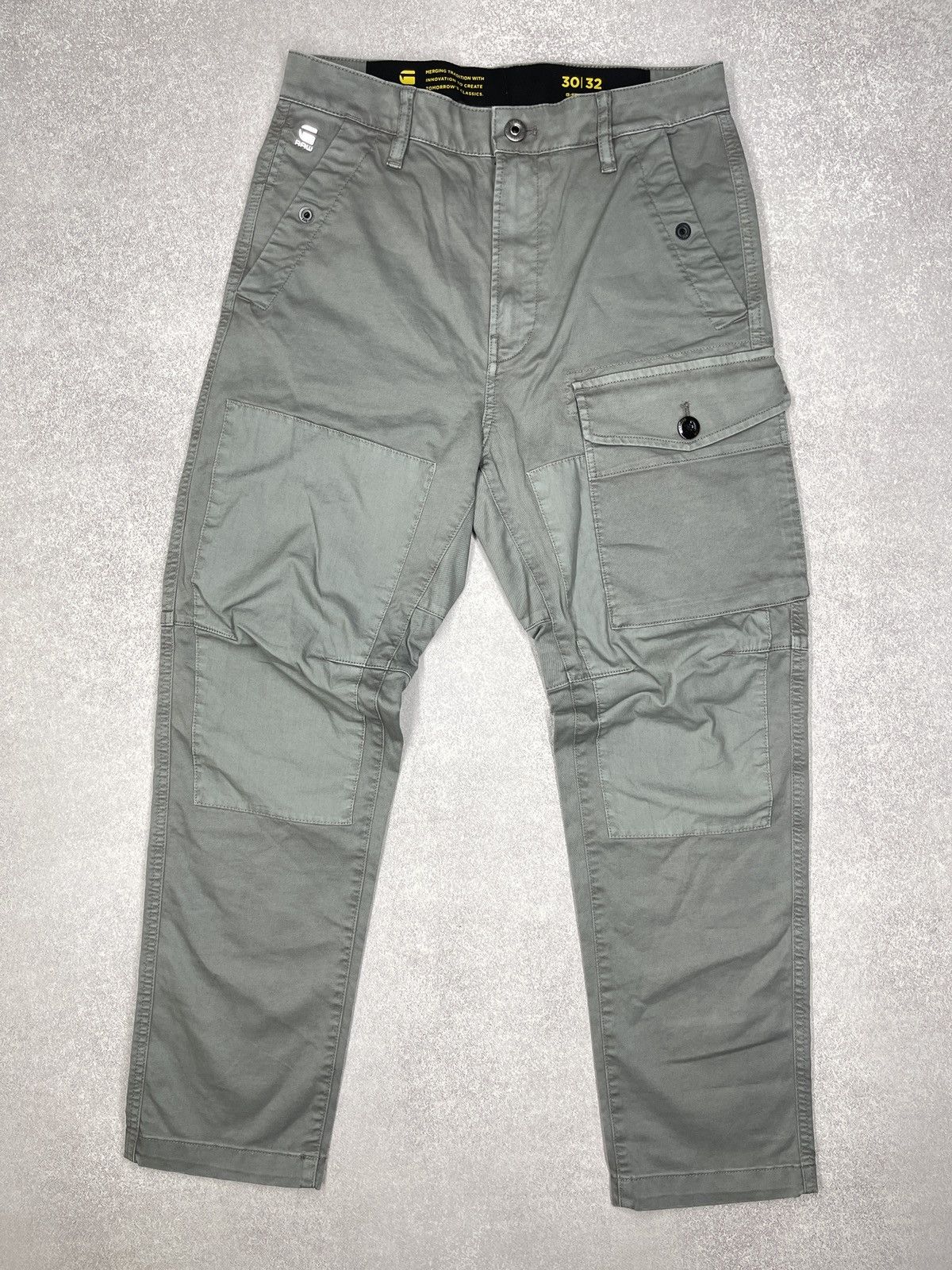 G-Star Mens G Star Raw Torrick Relaxed Cargo Pants Grey Multipocket Size US 32 / EU 48 - 3 Thumbnail