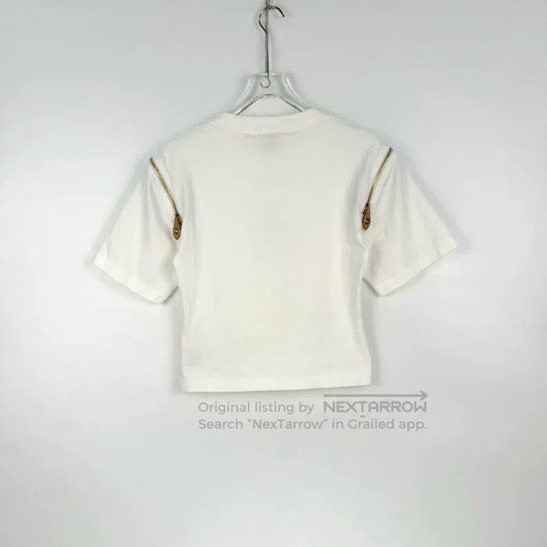 Louis Vuitton Louis Vuitton White shoulder zipper chain short sleeve Size S / US 4 / IT 40 - 4 Thumbnail