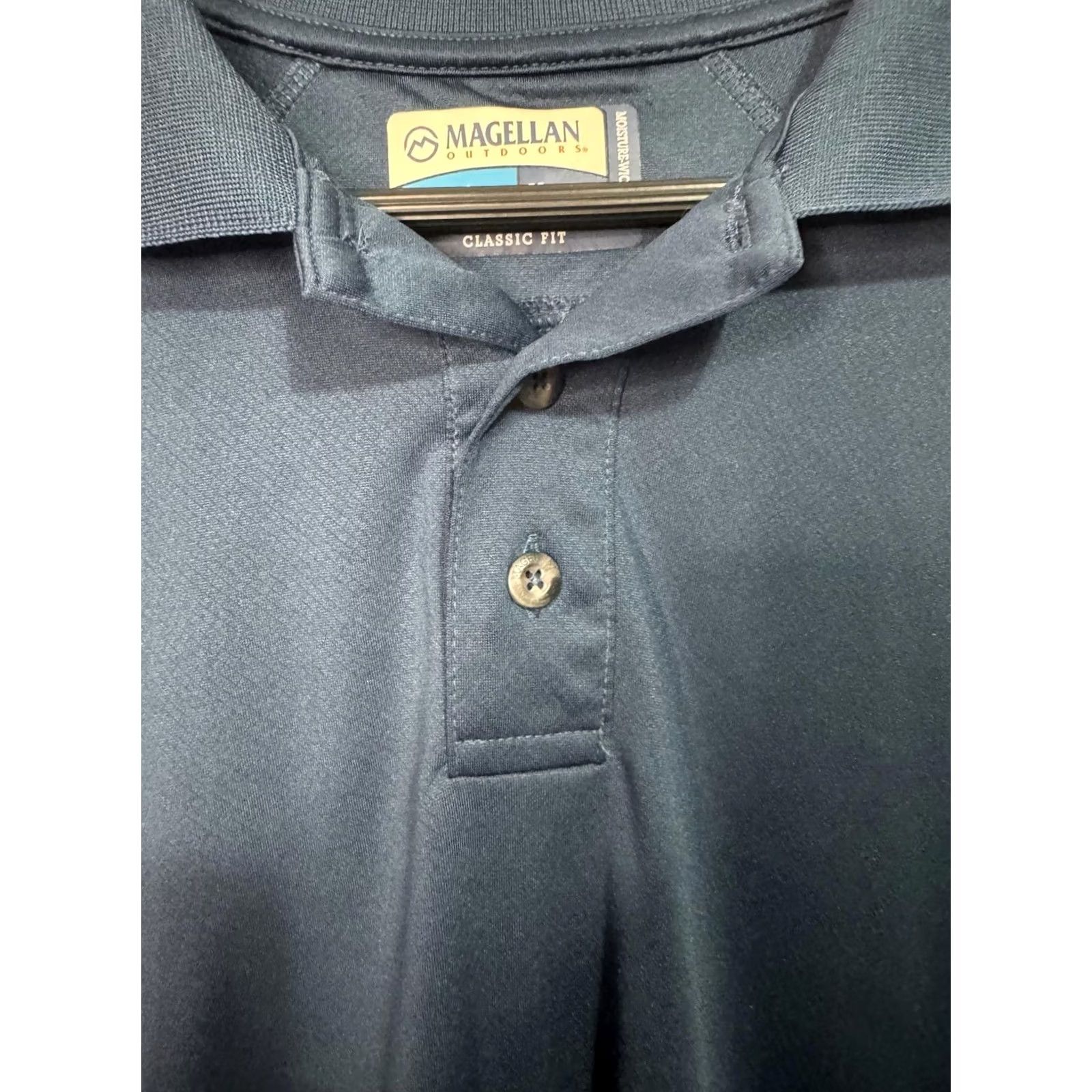 Vintage Magellan Outdoors Polo Shirt Mens Regular Size M Blue Moisture-Wicking Button-Down Collar Short Sleeve Classic Fit Size US M / EU 48-50 / 2 - 2 Thumbnail
