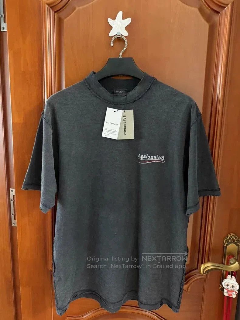 Balenciaga Balenciaga 25 New Embroidered Reverse Logo Tee. Size US XS / EU 42 / 0 - 1 Thumbnail