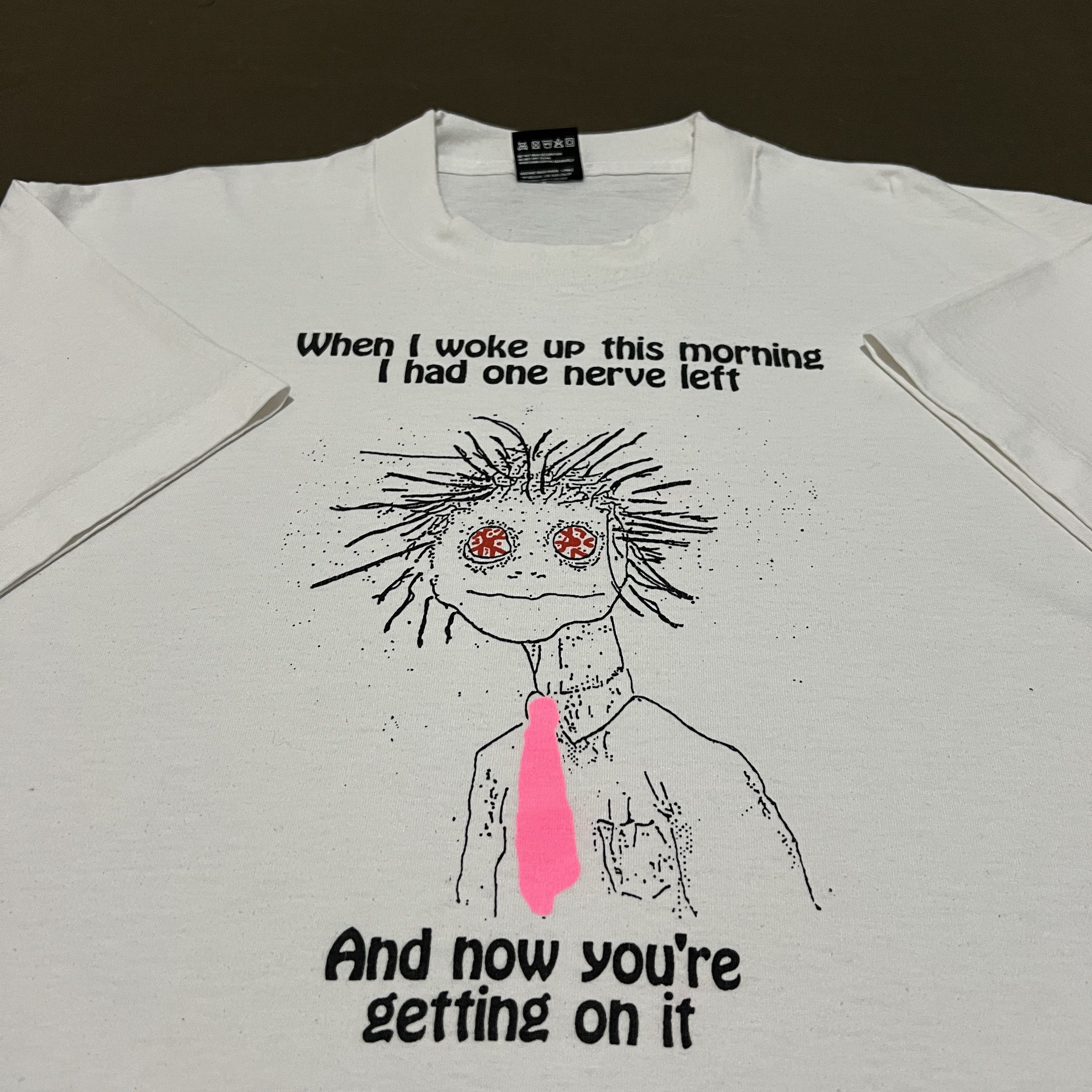 Vintage Vintage 90s I Had One Nerve Left Funny Humor Tee XL Size US XL / EU 56 / 4 - 1 Thumbnail