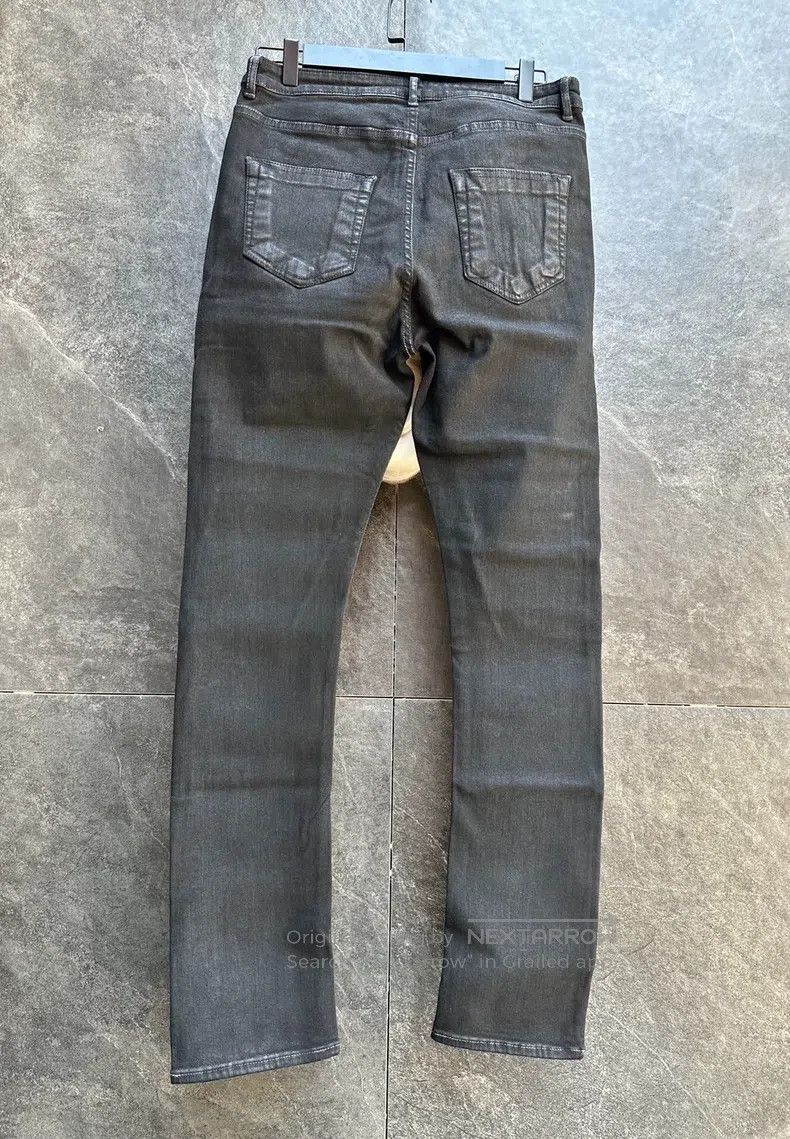 Rick Owens RICK OWENS Classic Beeswax Coated Mid-Rise Denim Long Pant Size US 29 - 3 Thumbnail