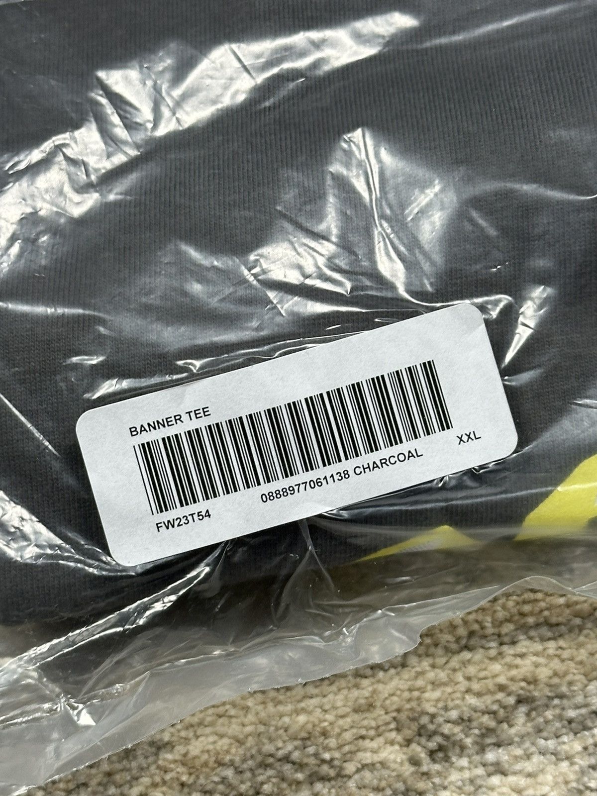 Supreme Supreme Banner Tee - Charcoal - XXL - FW23 Size US XXL / EU 58 / 5 - 4 Thumbnail