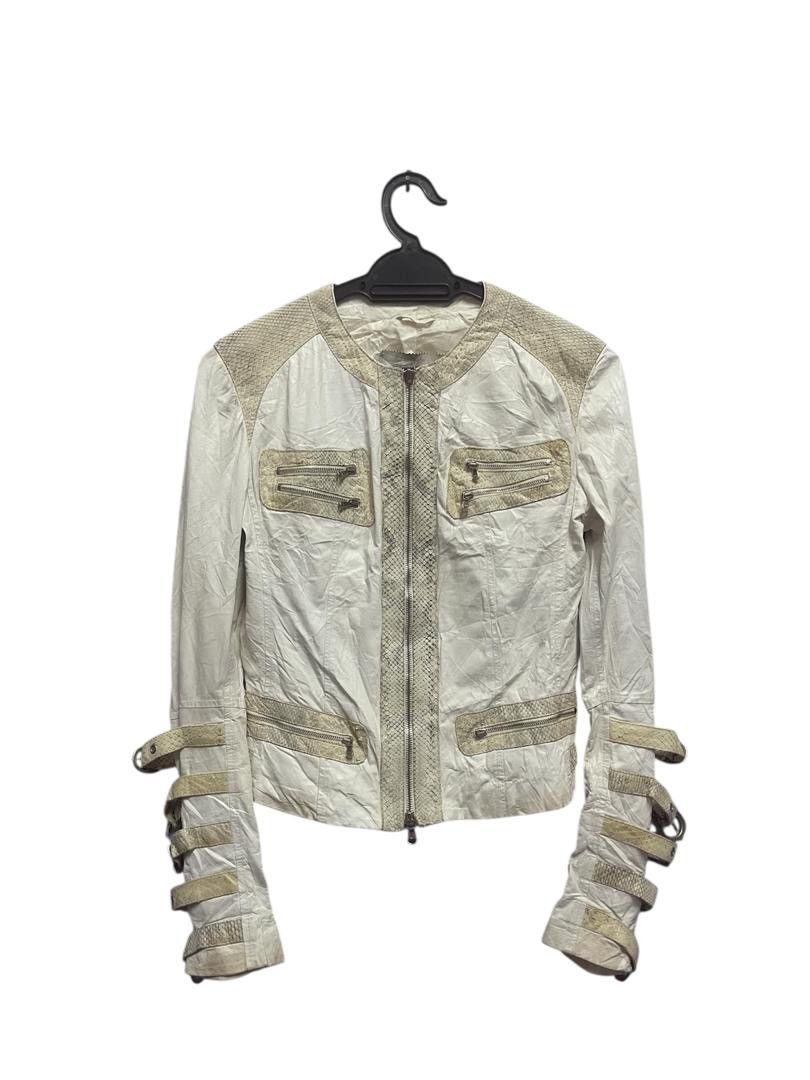 Le Grande Bleu (L.G.B.) LGB STYLE GUERRIERO SNAKE LEATHER TRIM BONDAGE BUCKLE JACKET Size S / US 4 / IT 40 - 1 Thumbnail