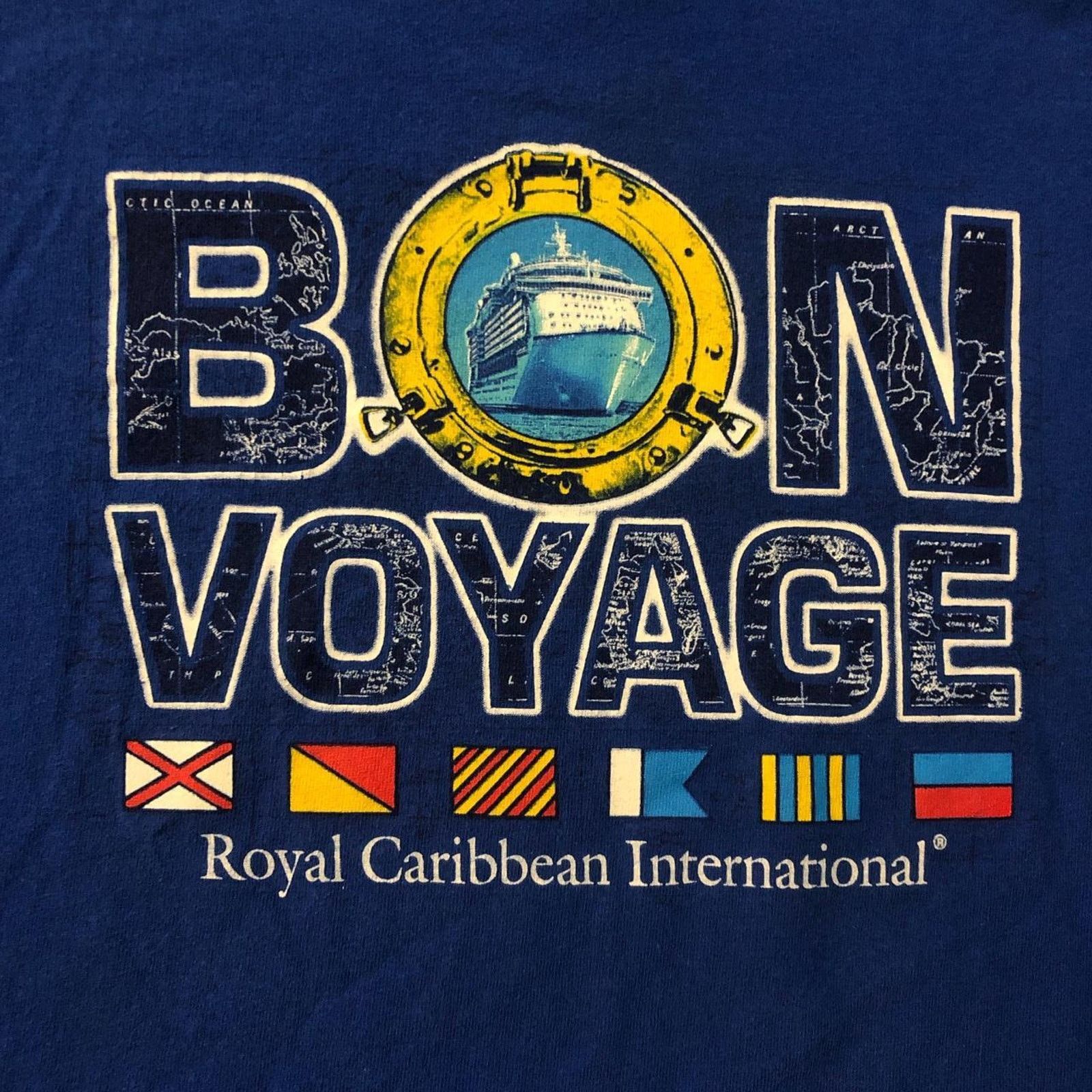 Delta Retro Blue ‘Bon Voyage’ Royal Caribbean Graphic Tee Size US XL / EU 56 / 4 - 3 Thumbnail