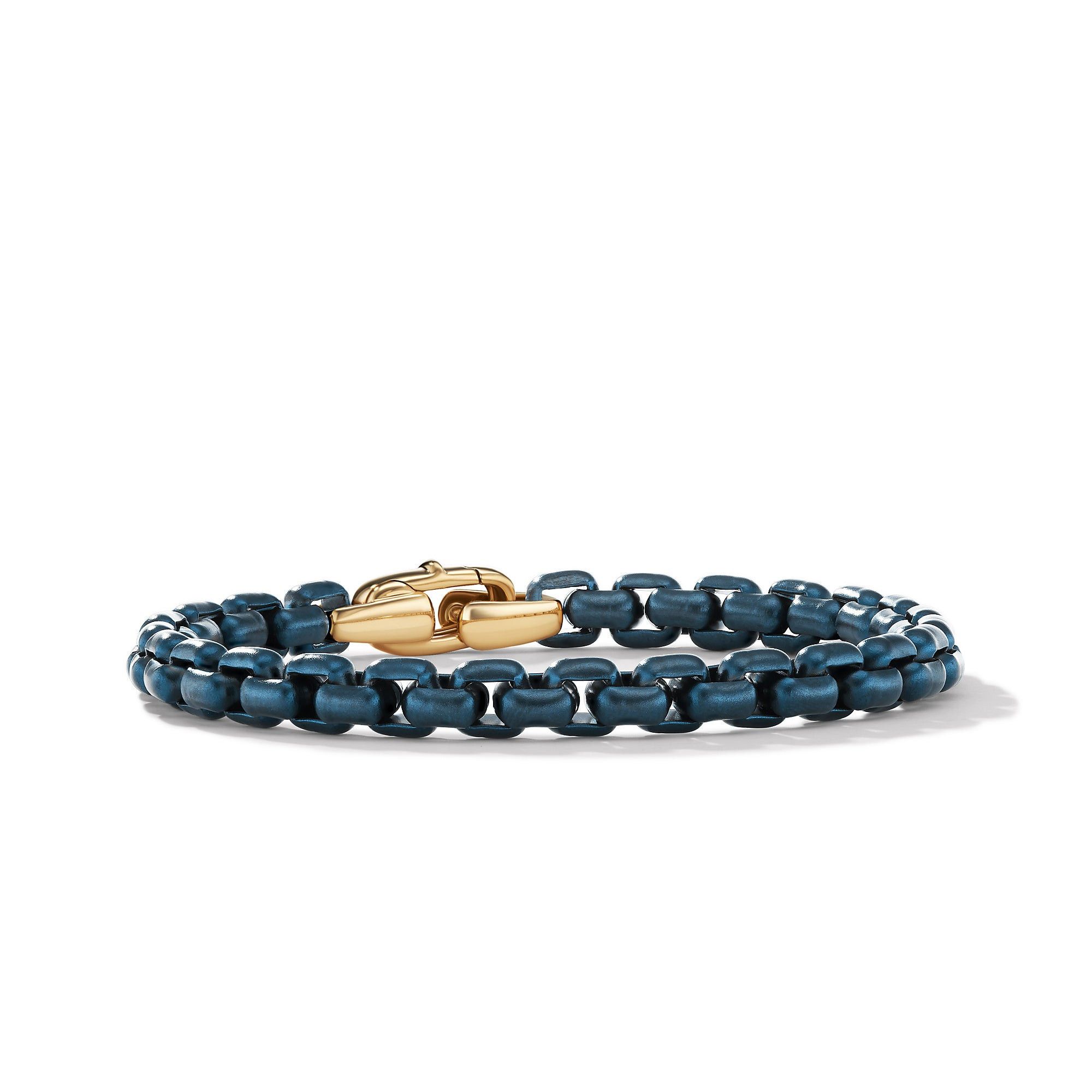 David Yurman o1w1db10525 B17517 Bracelet in Navy Acrylic with 14K Gold Size ONE SIZE - 1 Thumbnail