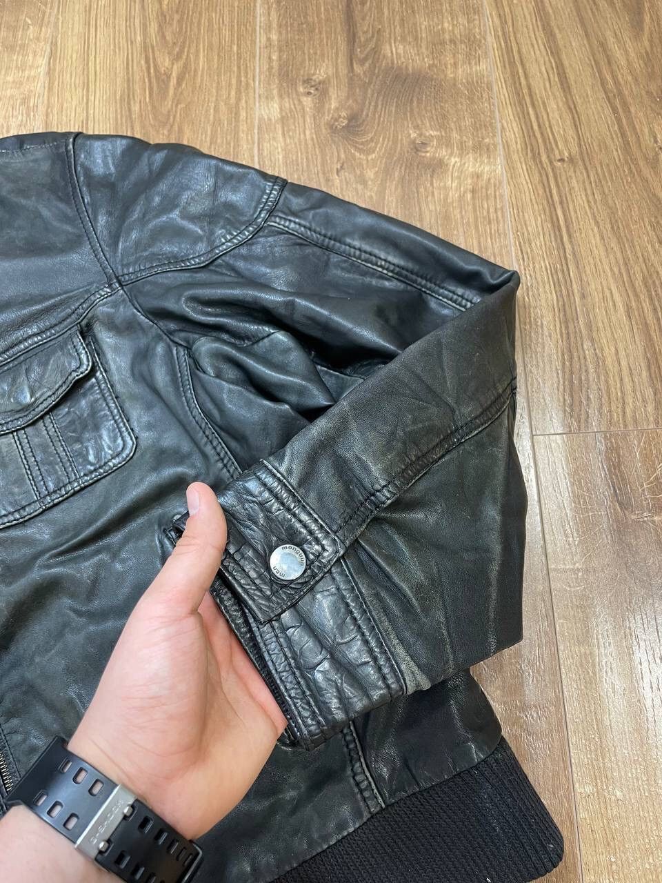 Genuine Leather Vintage Genuine Leather Aviator Leather Jacket Garment Dyed Size US L / EU 52-54 / 3 - 10 Thumbnail