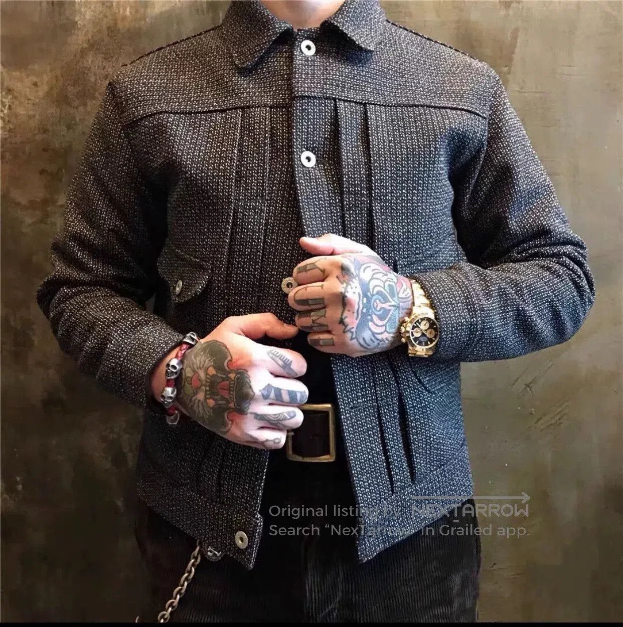 The Real McCoy's Vintage Wool Houndstooth Jacket. Size US S / EU 44-46 / 1 - 1 Thumbnail