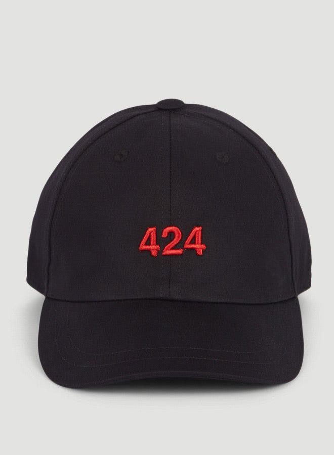 424 424 On Fairfax Black Red Capello Hat Size ONE SIZE - 1 Thumbnail