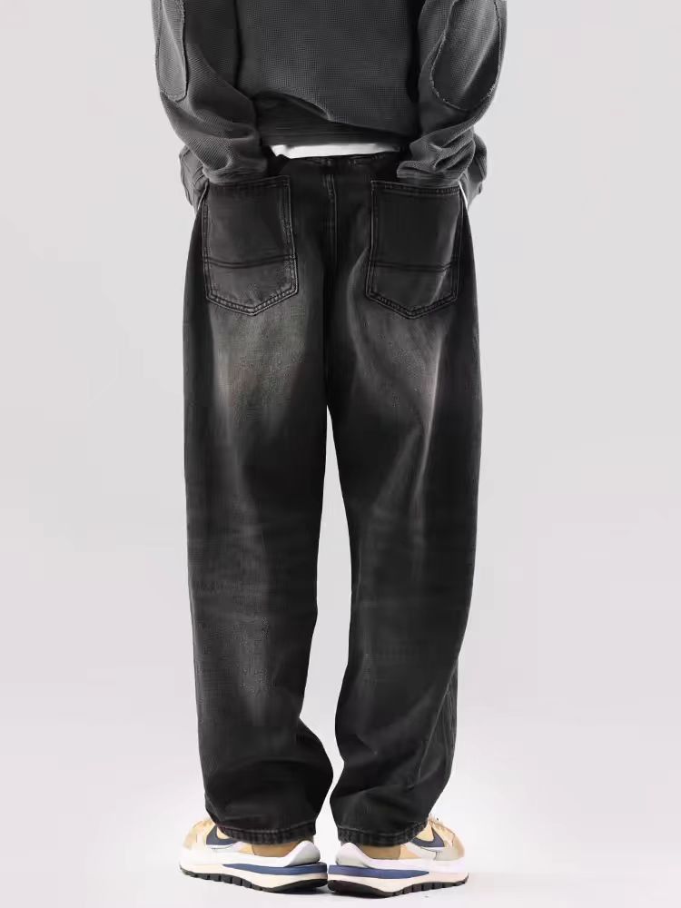 Japanese Brand × Jean Vintage street washed and worn loose jeans Size US 32 / EU 48 - 5 Thumbnail