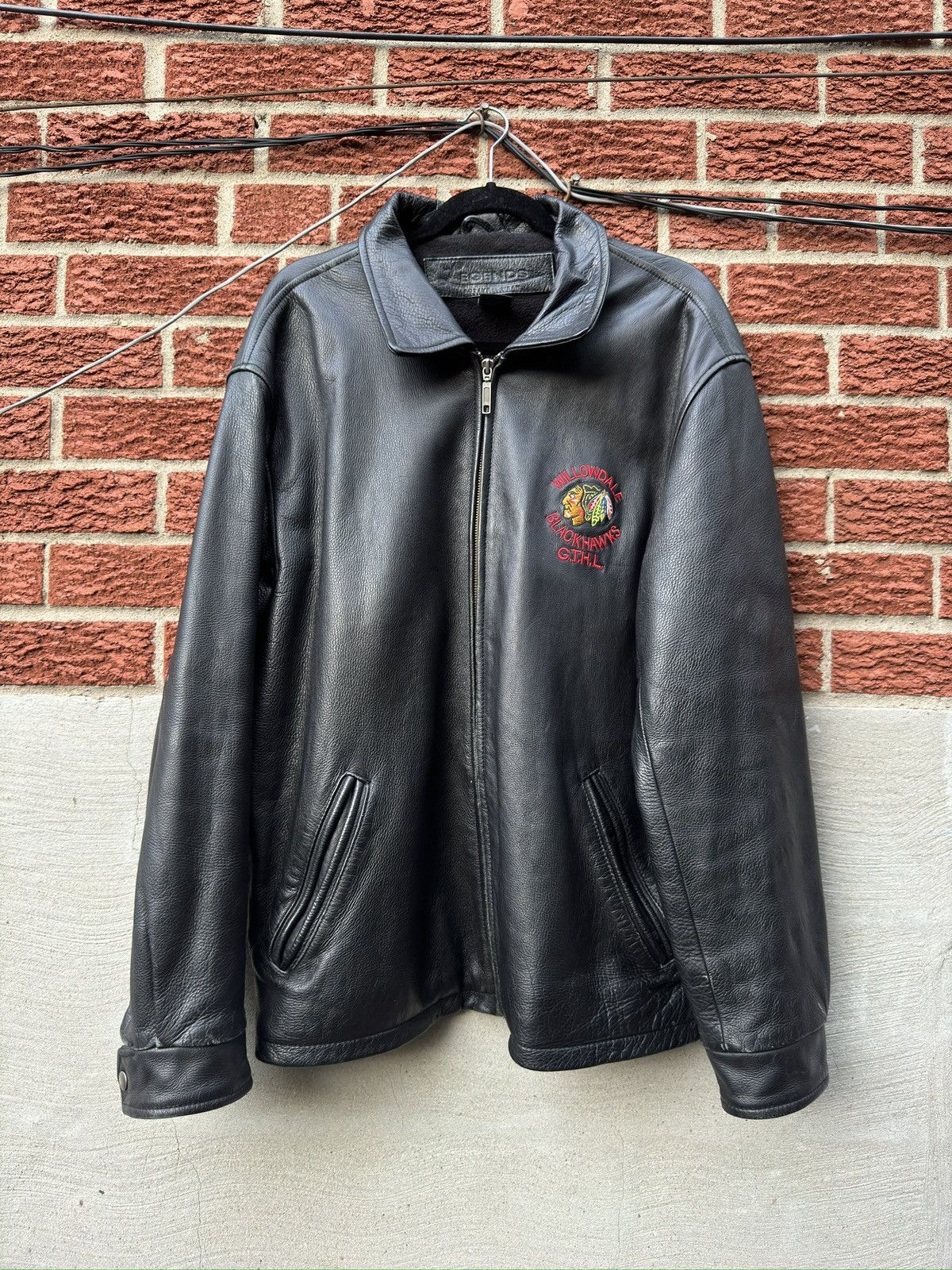 Vintage Vintage Willowdale Blackhawks Chicago Leather 90s Men’s Size US L / EU 52-54 / 3 - 2 Thumbnail