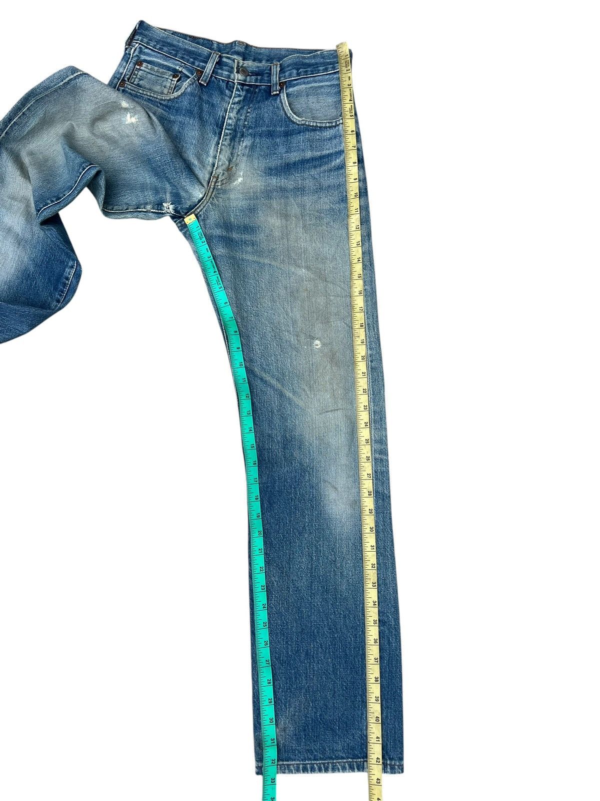 Levi's 90s Levi’s 502 XX Big E Aging Distress Denim Selvedge Jeans Size US 29 - 4 Thumbnail