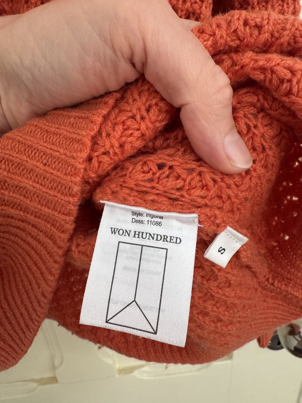 Won Hundred Won Hundred Inguna Chunky Sweater In Roll Neck Flame Orange Size S / US 4 / IT 40 - 5 Thumbnail