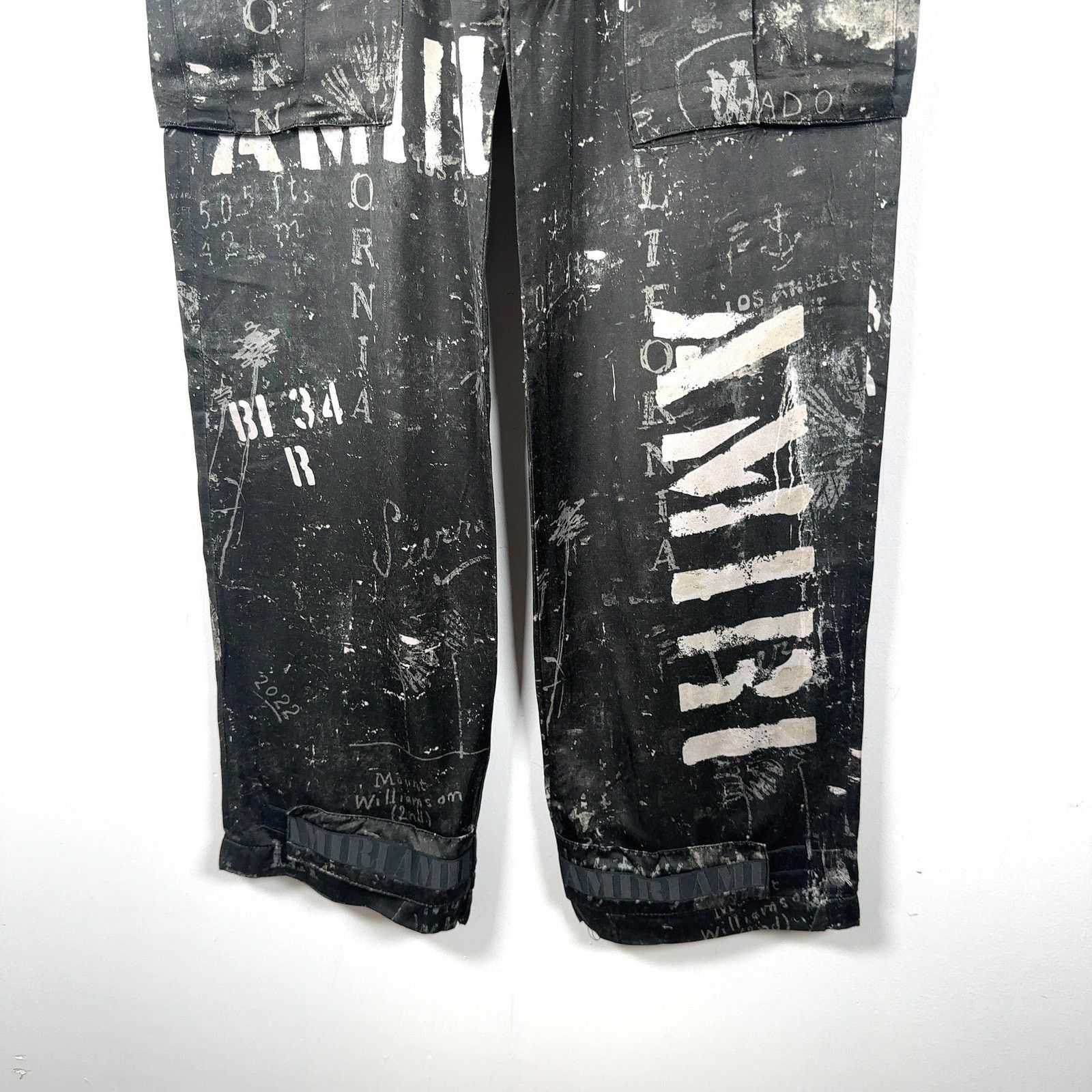 Amiri Amiri Army Stencil Silk Pants Size US 32 / EU 48 - 4 Thumbnail