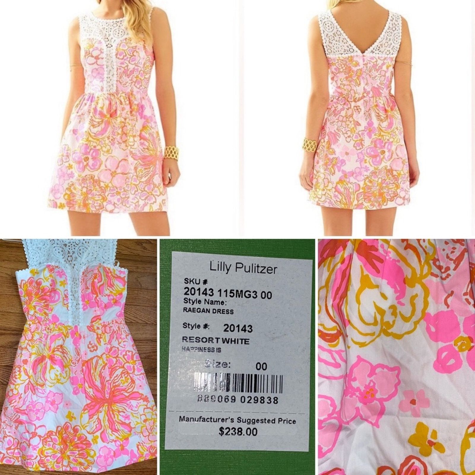 New $238 Lilly Pulitzer Raegan Dress Happiness 00