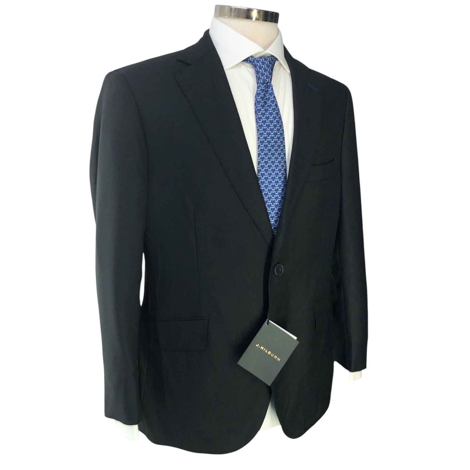 J.Hilburn J Hilburn 40S Sport Coat Blazer Revenge Super 150s Bespoke Size 40S - 11 Thumbnail