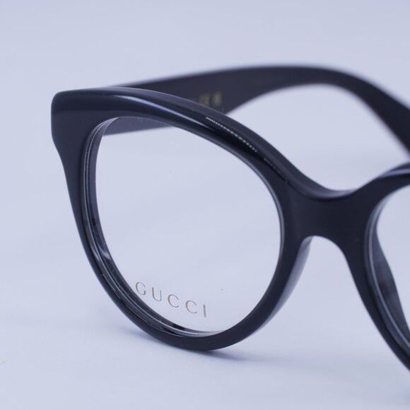 Gucci Gucci GG1590O 004 Eyeglasses Grey Crystal on Black 52mm Size ONE SIZE - 5 Thumbnail