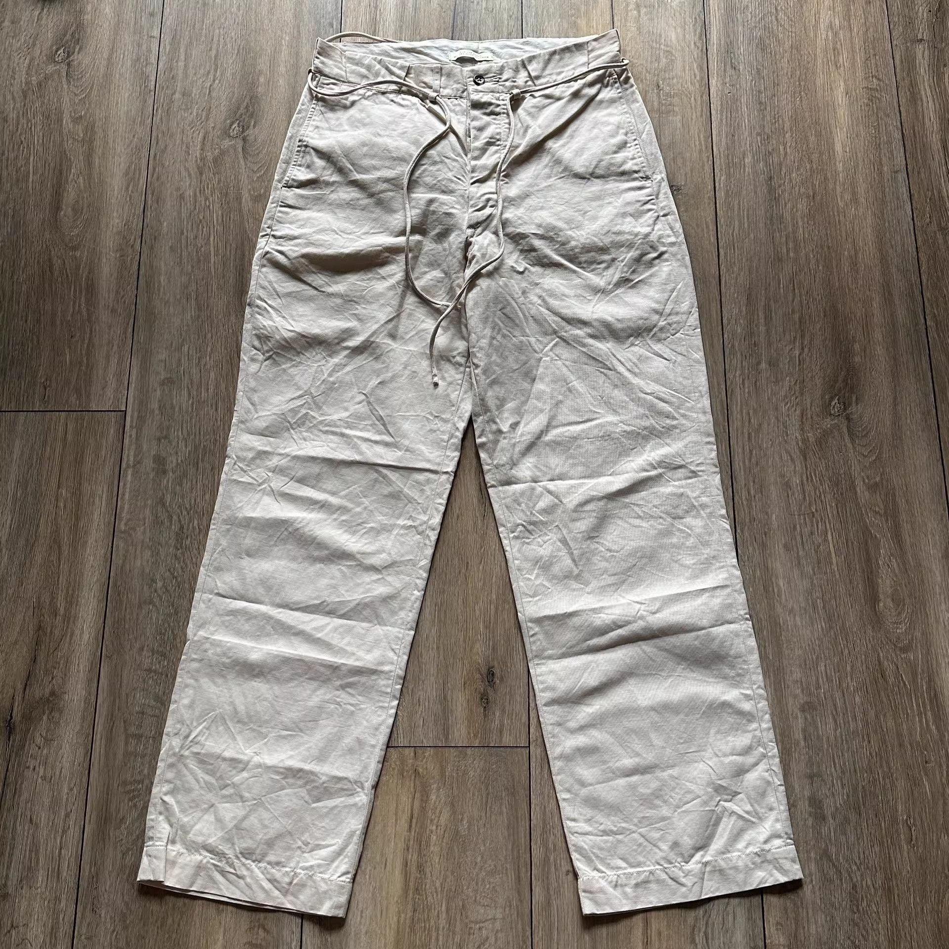 Old Joe OLD JOE Cotton Linen White Pants Size US 32 / EU 48 - 2 Thumbnail