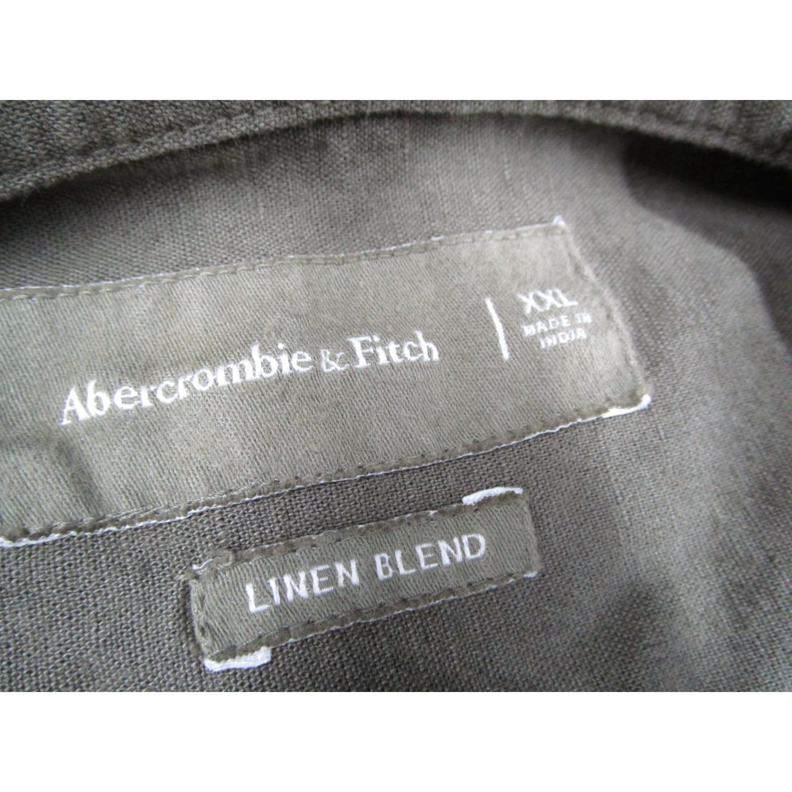 Abercrombie & Fitch Abercrombie & Fitch Shirt Mens 2XL Green Linen Button-Up Long Sleeve Casual Workwear Travel Bohemian 90s? Size US XXL / EU 58 / 5 - 3 Thumbnail