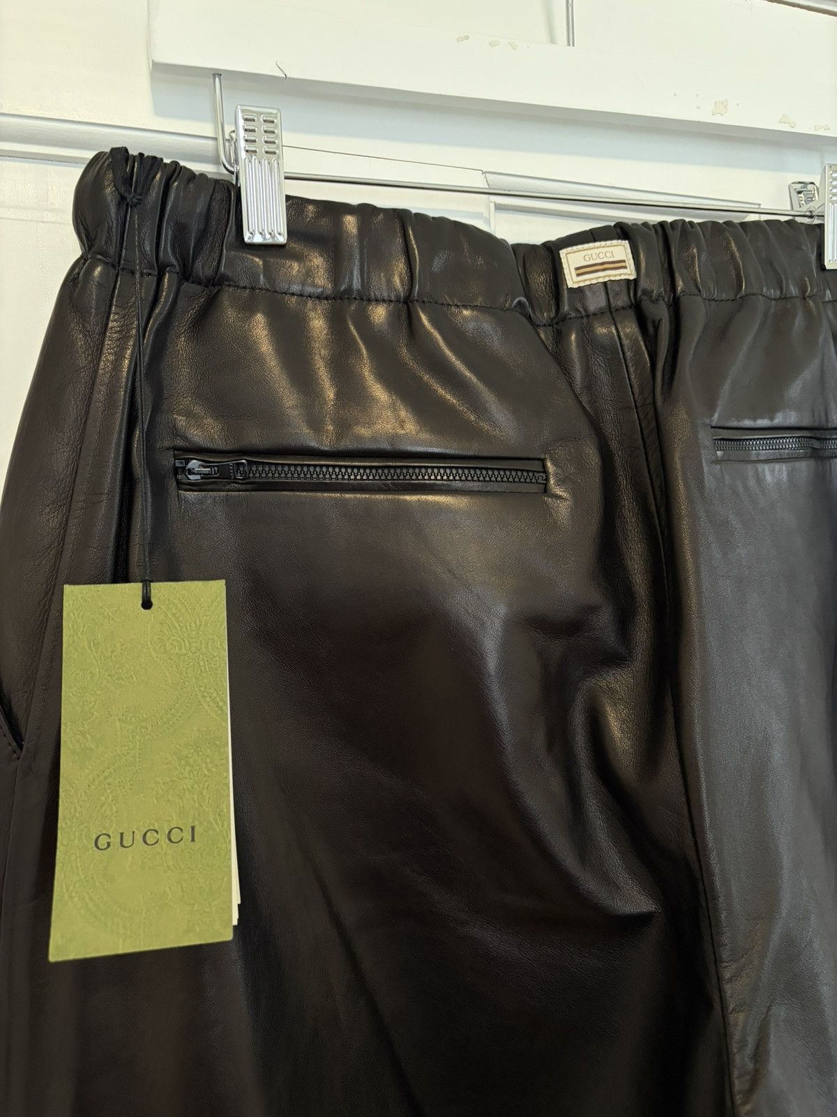 Gucci Gucci Leather Jogger Pants Size US 34 / EU 50 - 4 Thumbnail