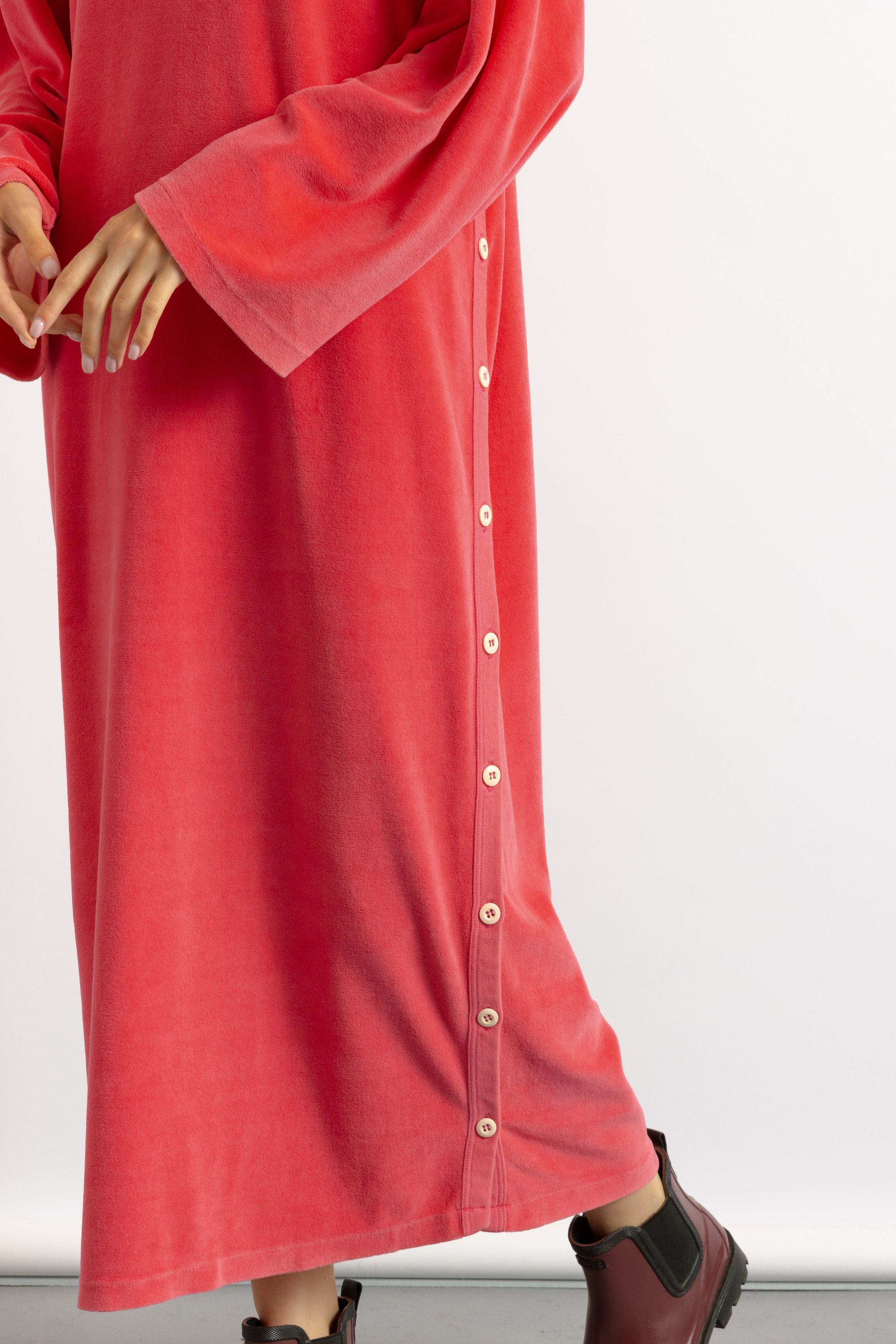 Sonia Rykiel Sonia Rykiel Paris Pink Velvet Long Maxi Dress 6024 Size M / US 6-8 / IT 42-44 - 3 Thumbnail