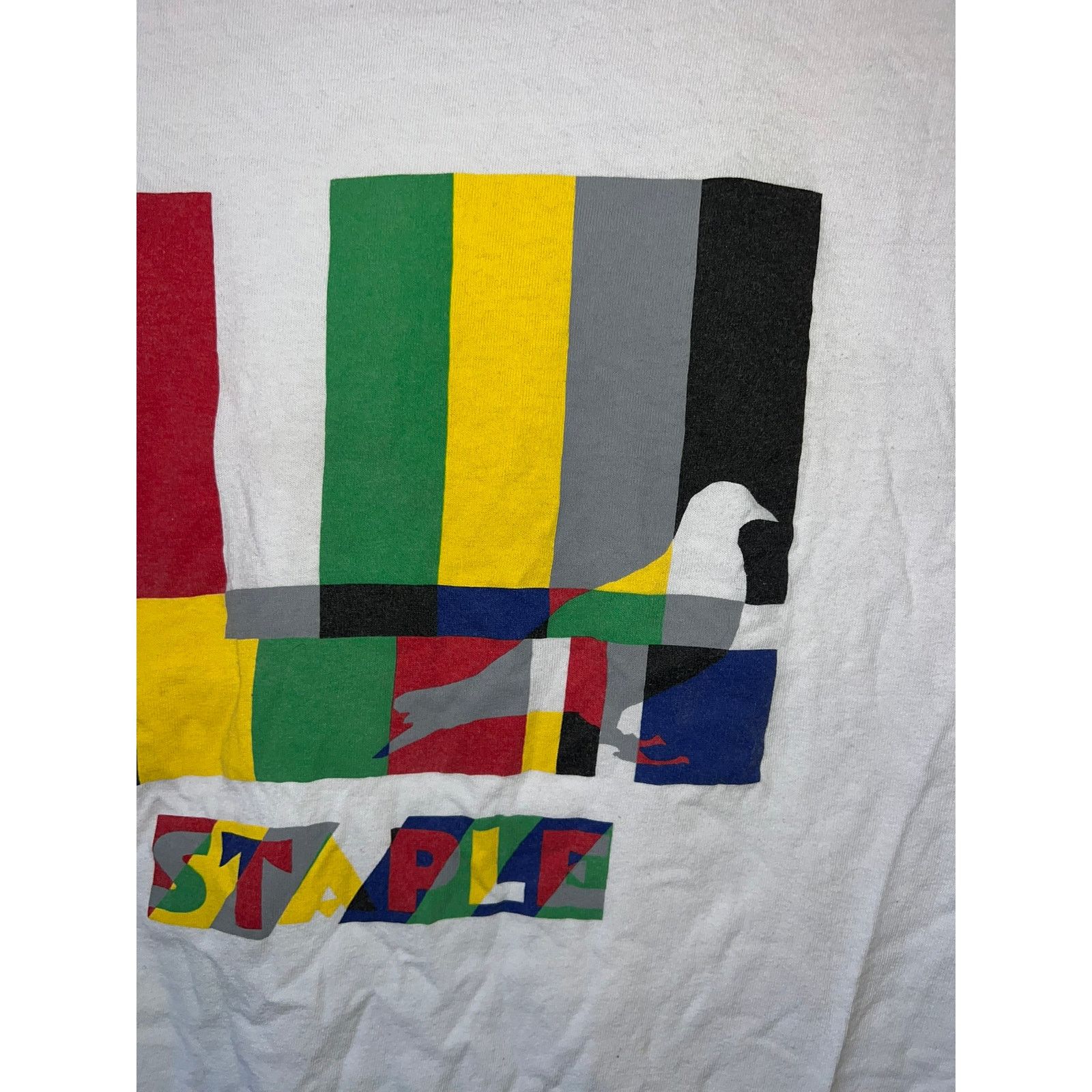 Staple Staple Pigeon Shirt White Multicolor Graphic Tee 2000s M Size US M / EU 48-50 / 2 - 7 Thumbnail