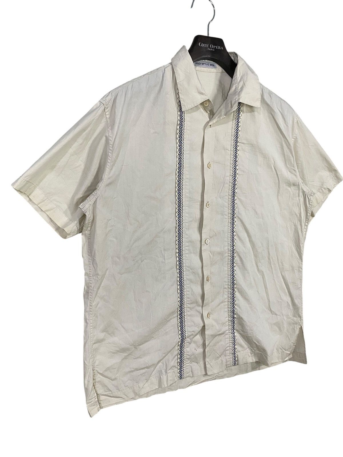 Issey Miyake 🔥Vintage 90s issey miyake men plated shirt button down Size US L / EU 52-54 / 3 - 4 Thumbnail