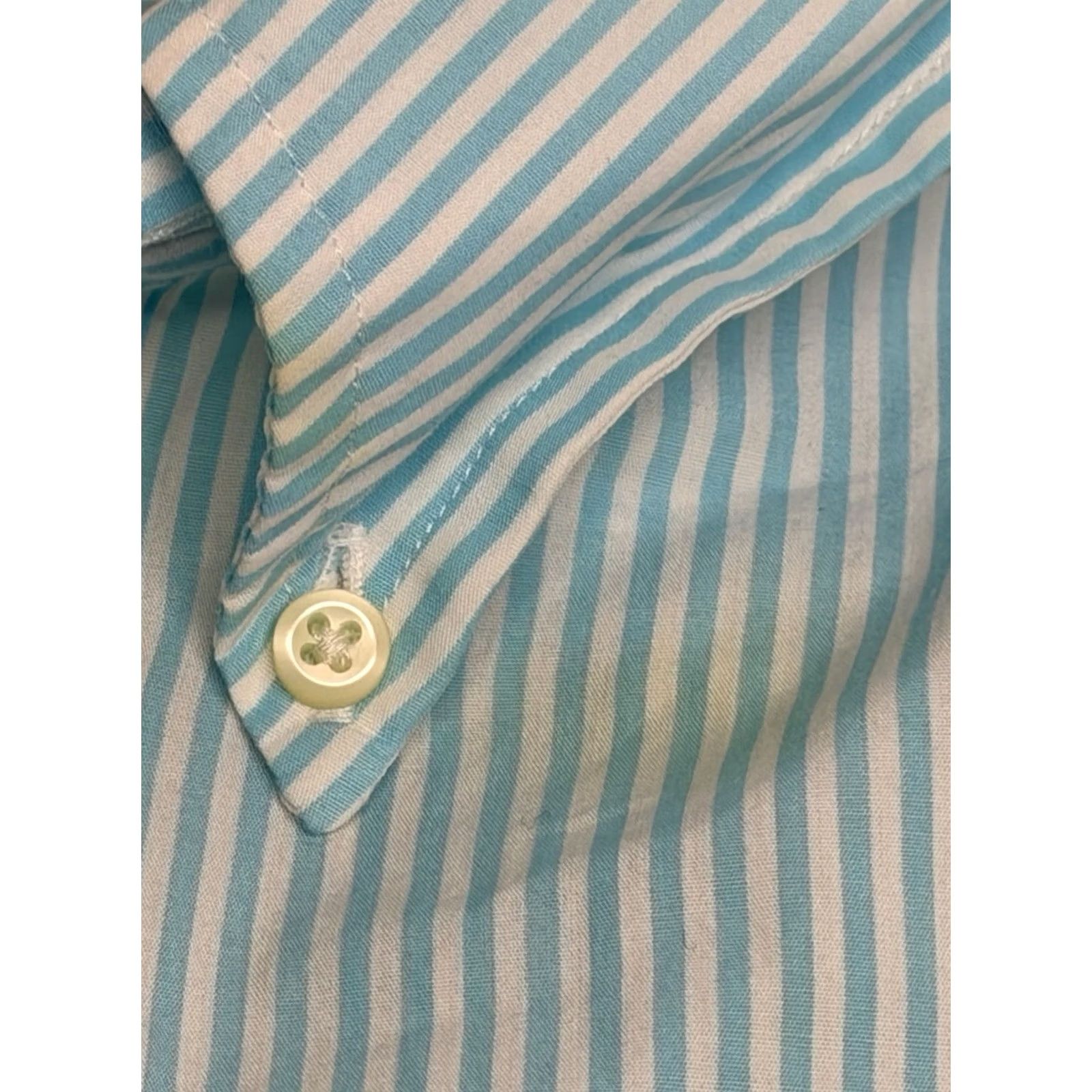 Ralph Lauren VINTAGE Ralph Lauren Classic Fit Oxford Shirt 2XL Green Striped Long Sleeve Button-Up Men’s Shirt Size US XXL / EU 58 / 5 - 4 Thumbnail