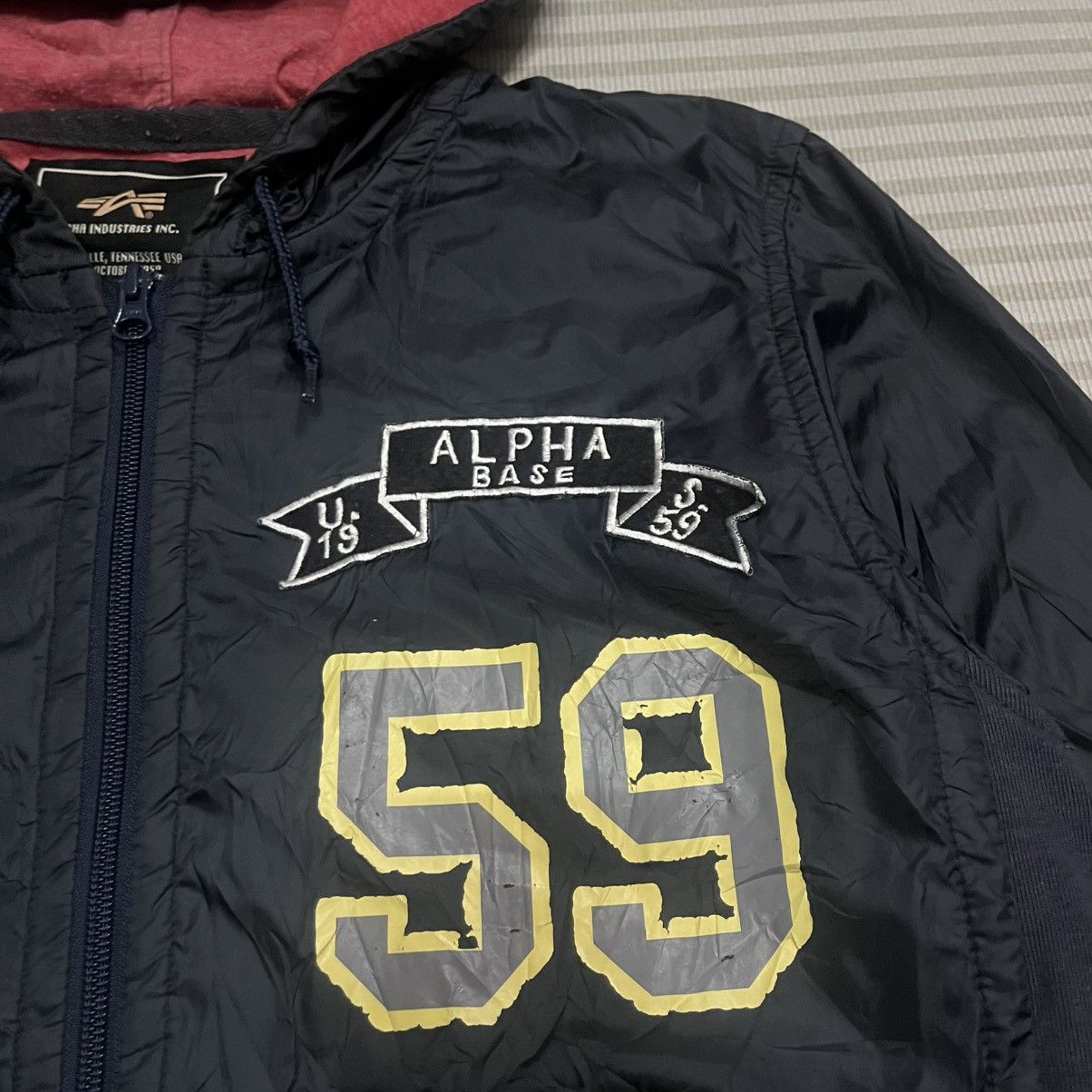 Alpha Industries Alpha Industries Navy Blue Hooded Light Jacket Size M Size US M / EU 48-50 / 2 - 8 Thumbnail