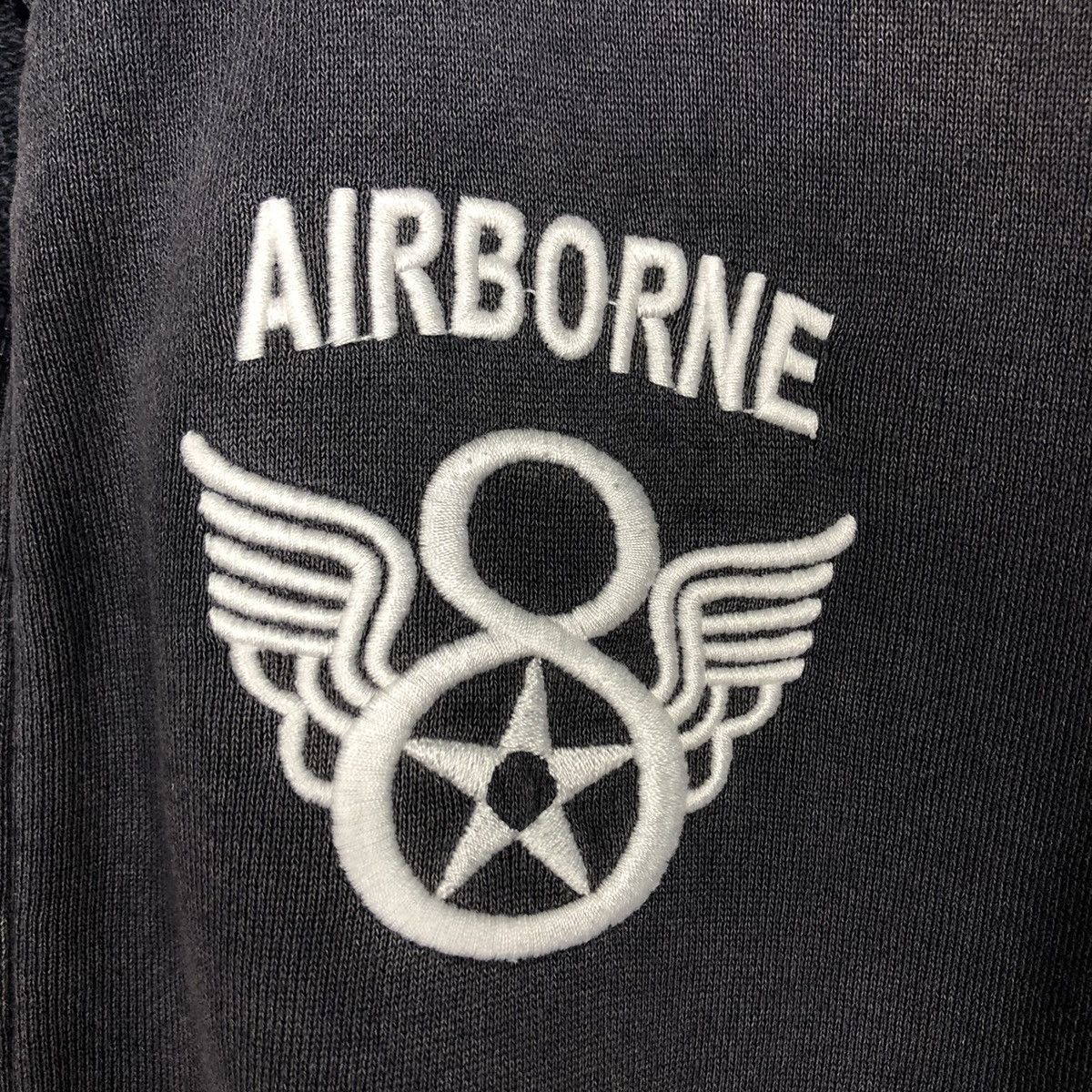 Japanese Brand 📌Vintage Zipper Hoodie Jacket Purple & Yellow Airborne Logi Size US M / EU 48-50 / 2 - 19 Thumbnail