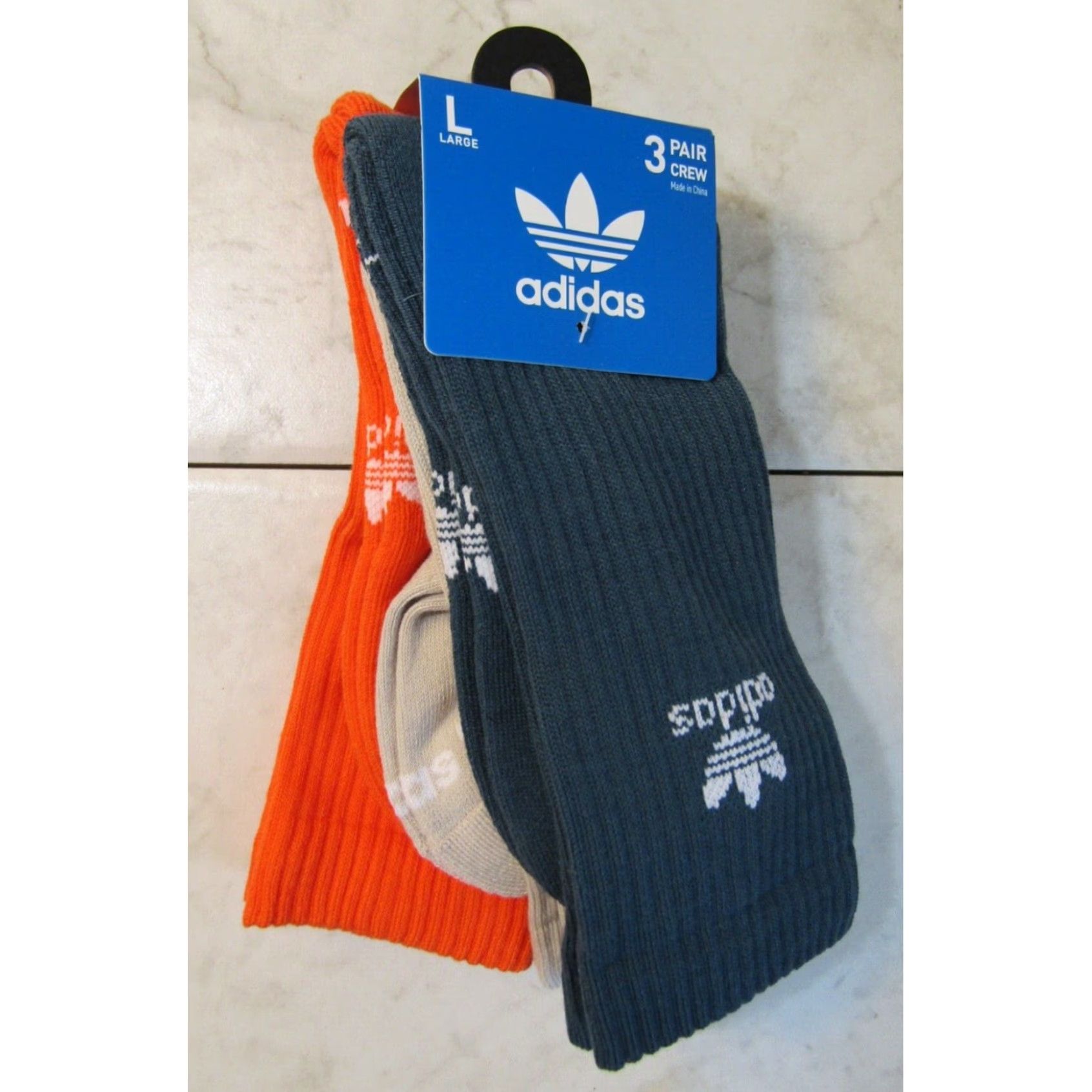 Adidas Assorted Colors Poly Spandex Blend Crew Neck Unisex Large Size 3 Pack Moisture Wicking Socks By Adidas New With Tags Grailed