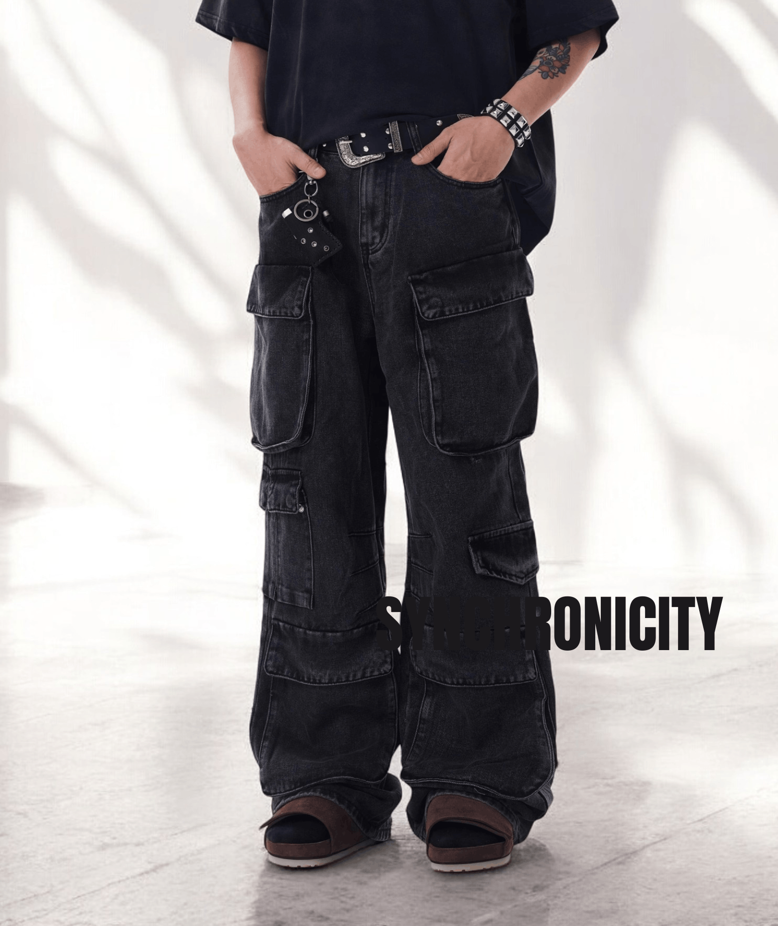 Wide Leg Cargo Jeans main image 0