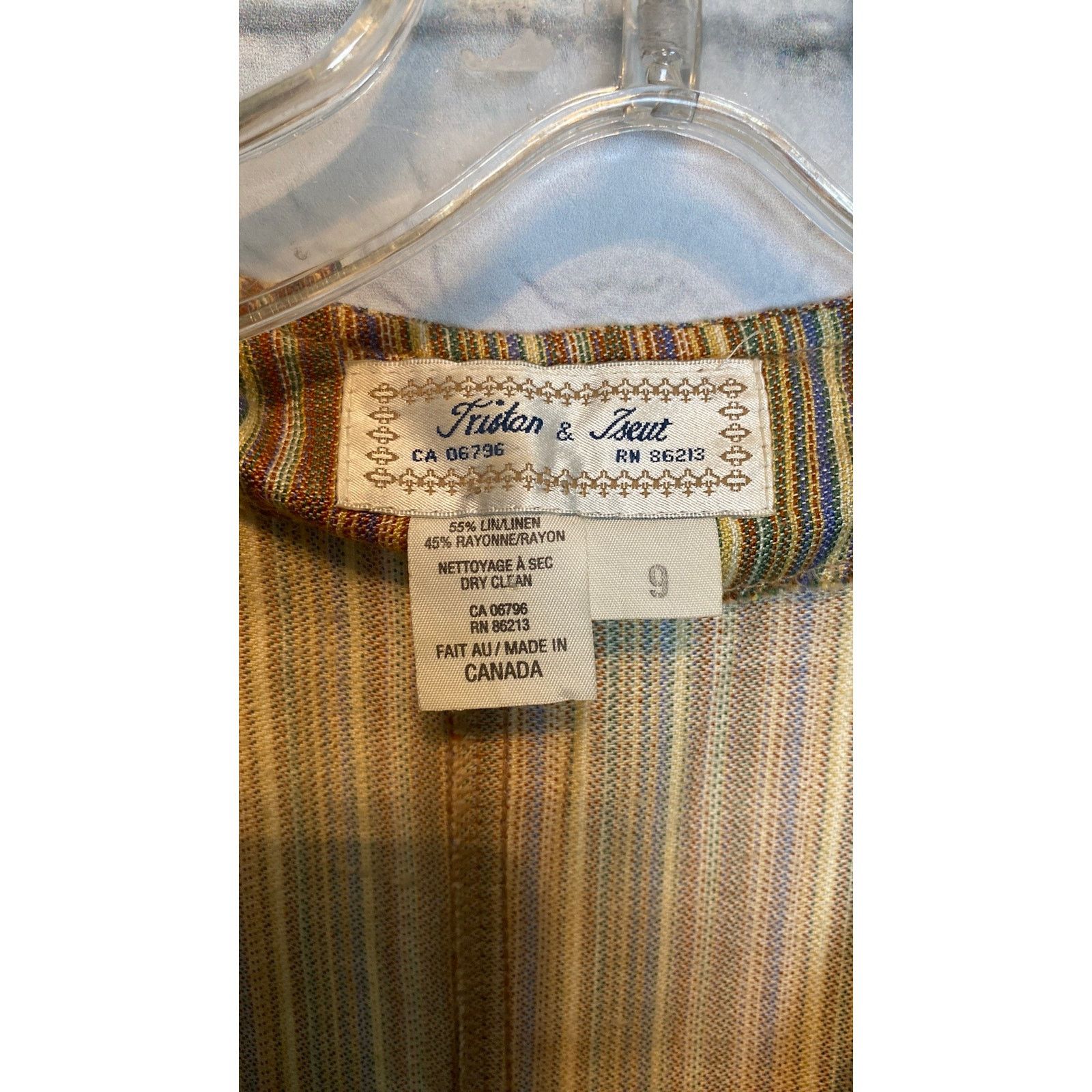 Vintage Vntg Tristan & Iseut Linen Boho Long button Dress 9(S) Size S / US 4 / IT 40 - 4 Thumbnail