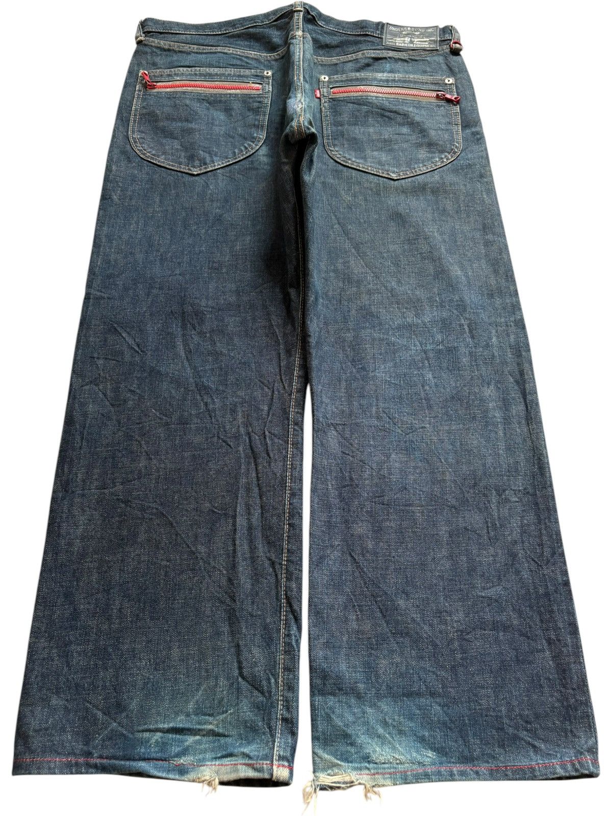 Designer × Japanese Brand Vintage Japanese Brand Blue Wash Loose Baggy Jeans Size US 37 - 3 Thumbnail