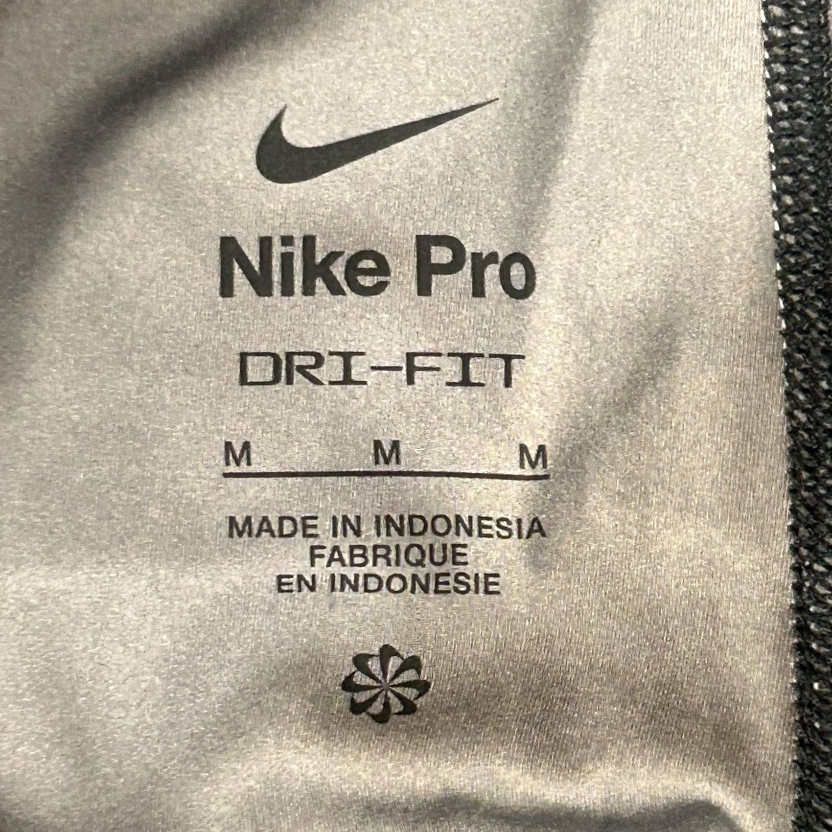 Nike Nike Pro Dri Fit Ankle Leggings Womens M Gray Blue Graphic Print Stretch Geometric Neon 27in Inseam Size 32" / US 10 / IT 46 - 4 Thumbnail