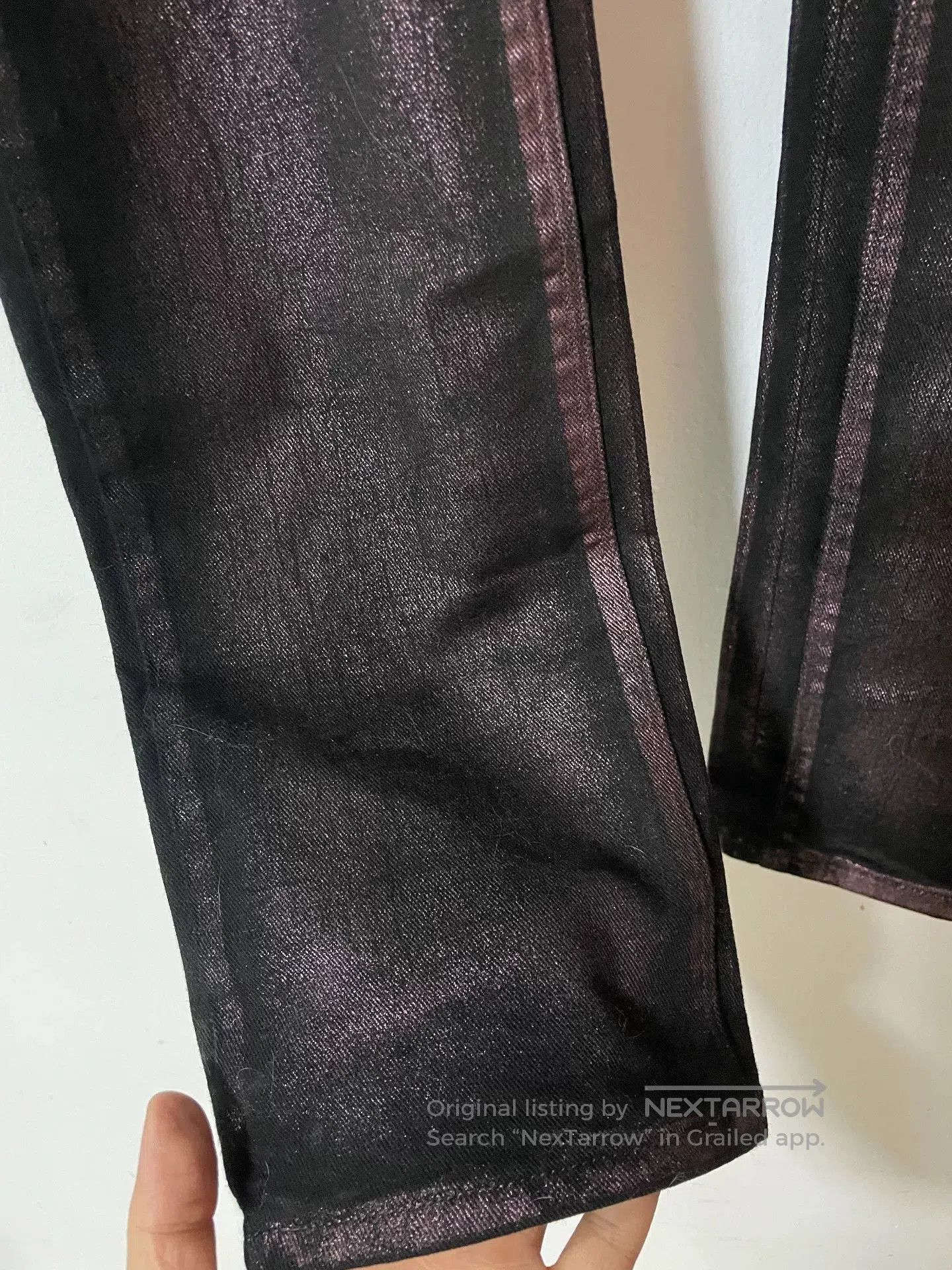 Gucci gucci waxed burgundy fitted jeans size 48. Size US 34 / EU 50 - 4 Thumbnail