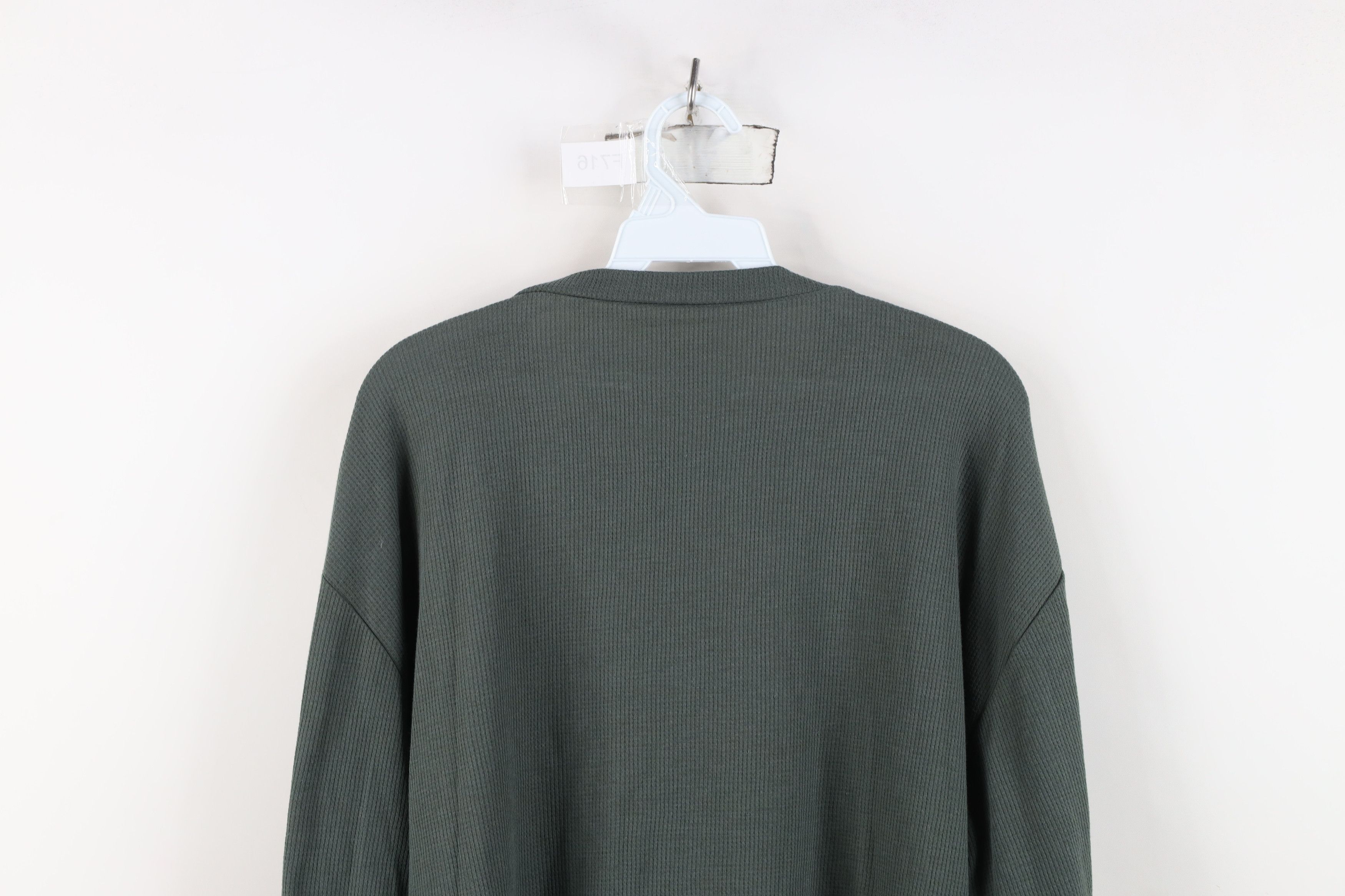 Vintage Vintage 90s Streetwear Waffle Knit Long Sleeve T-Shirt Size US L / EU 52-54 / 3 - 11 Thumbnail