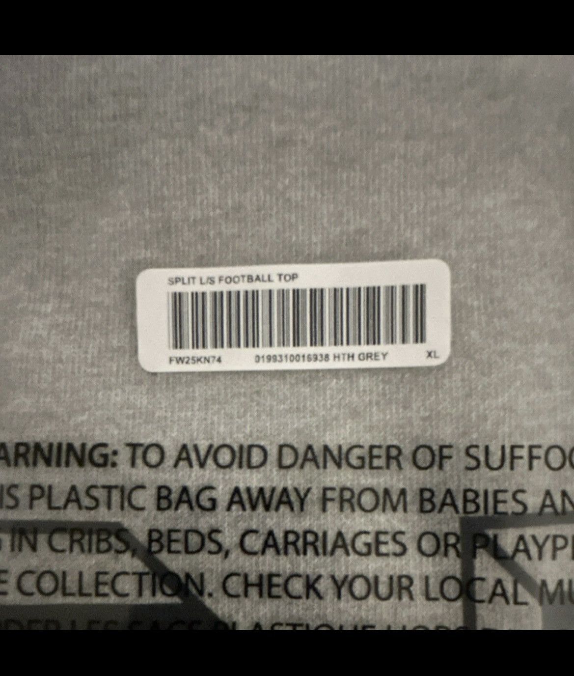 Supreme Supreme Split L/S Football Top Heather Grey XL (FW25) Size US XL / EU 56 / 4 - 4 Thumbnail
