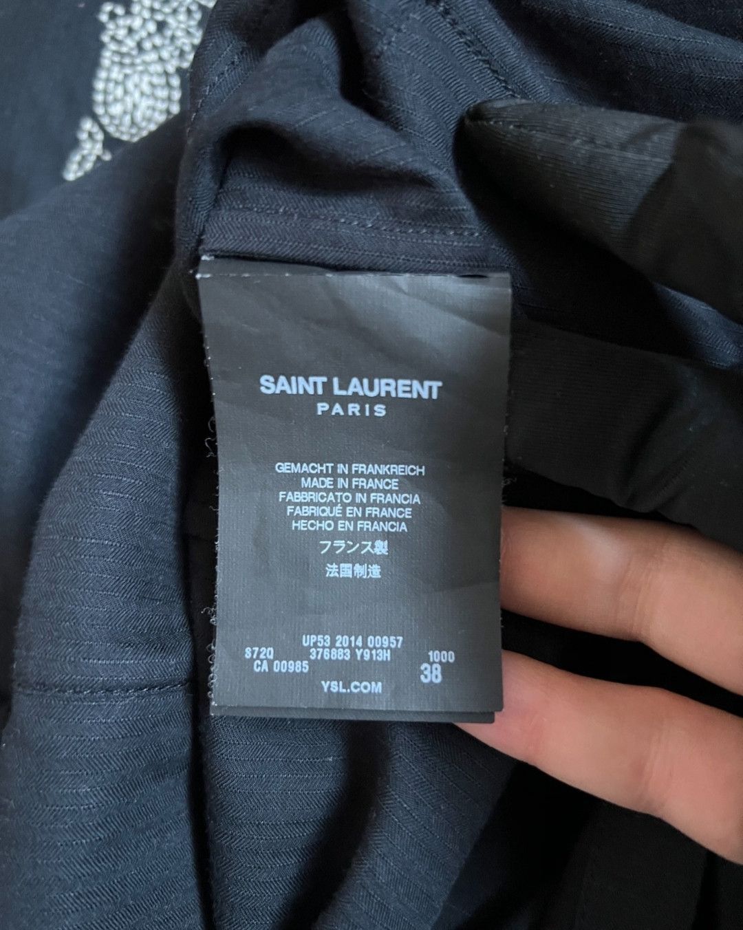 Saint Laurent Paris Saint Laurent Arabesque totem linen shirt-2505 Size US L / EU 52-54 / 3 - 3 Thumbnail
